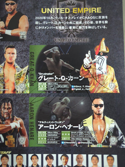 【グレート-O-カーン 直筆サイン入り】NJPW OFFICIAL MAGAZINE 2022 No.1