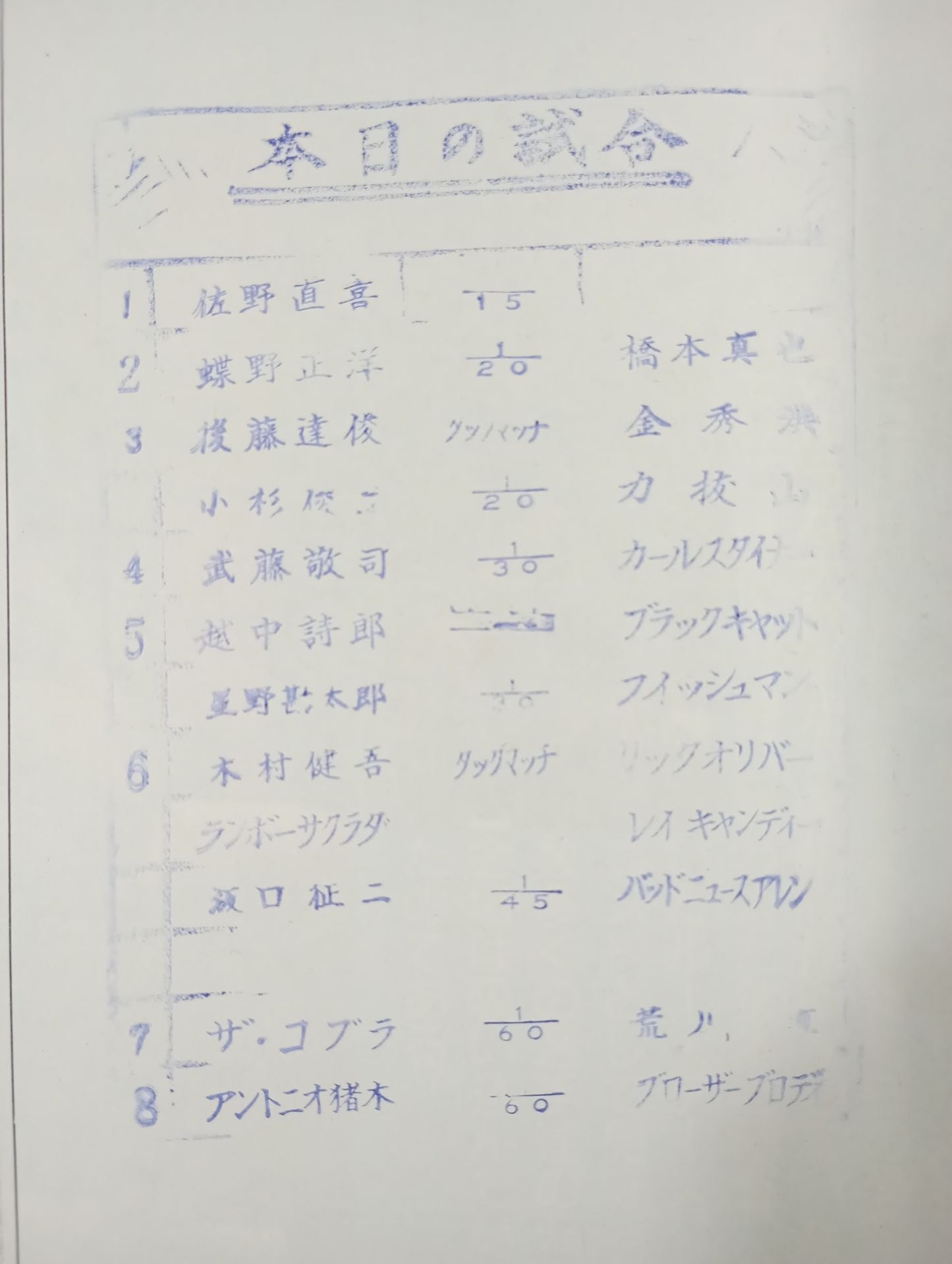 ★ Inoki vs Brody Round ★ 6 Fighting Spirit Special 20