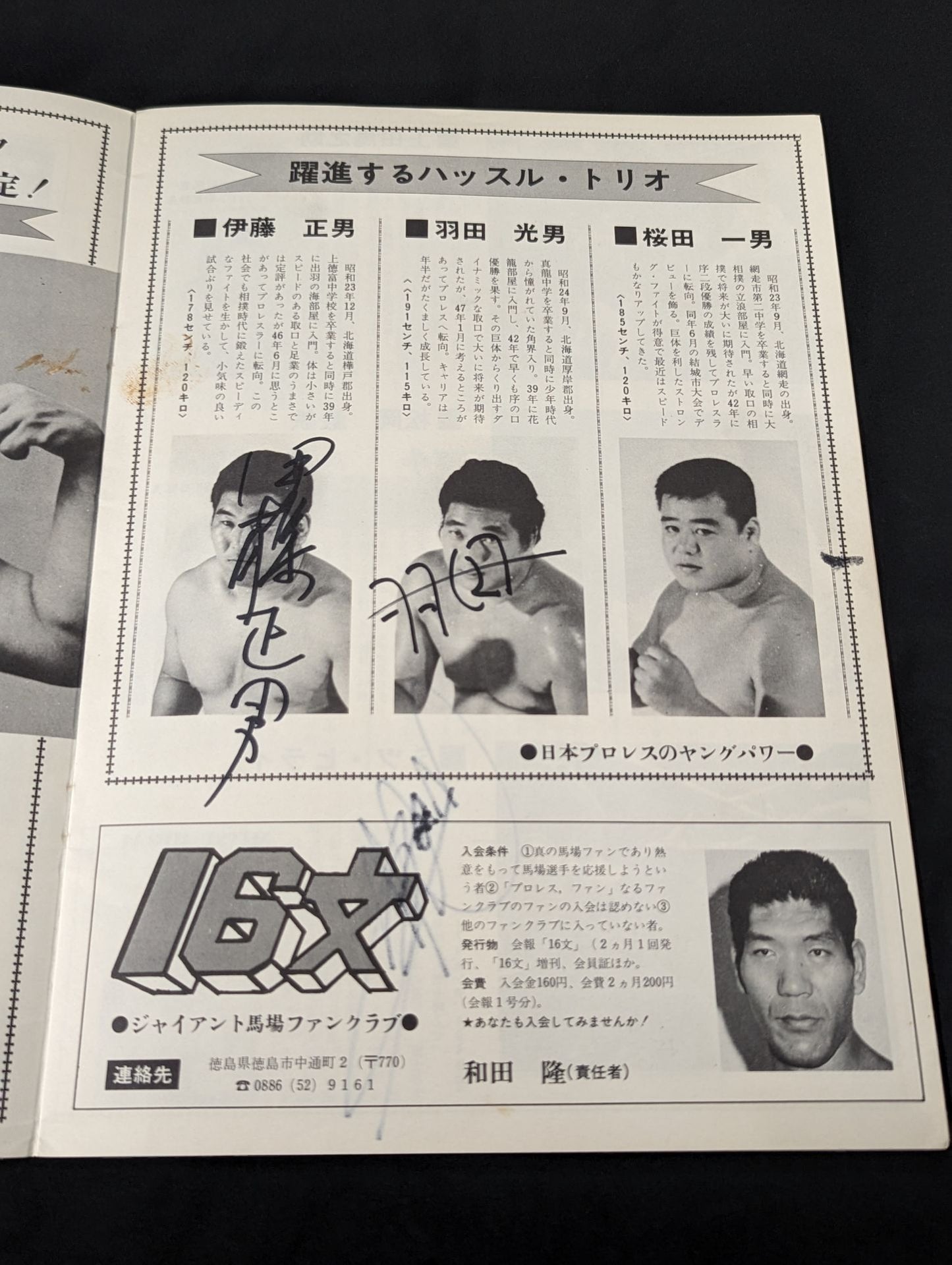 [4 fighters hand signed autograph 73 1st Anniversary Giant Series