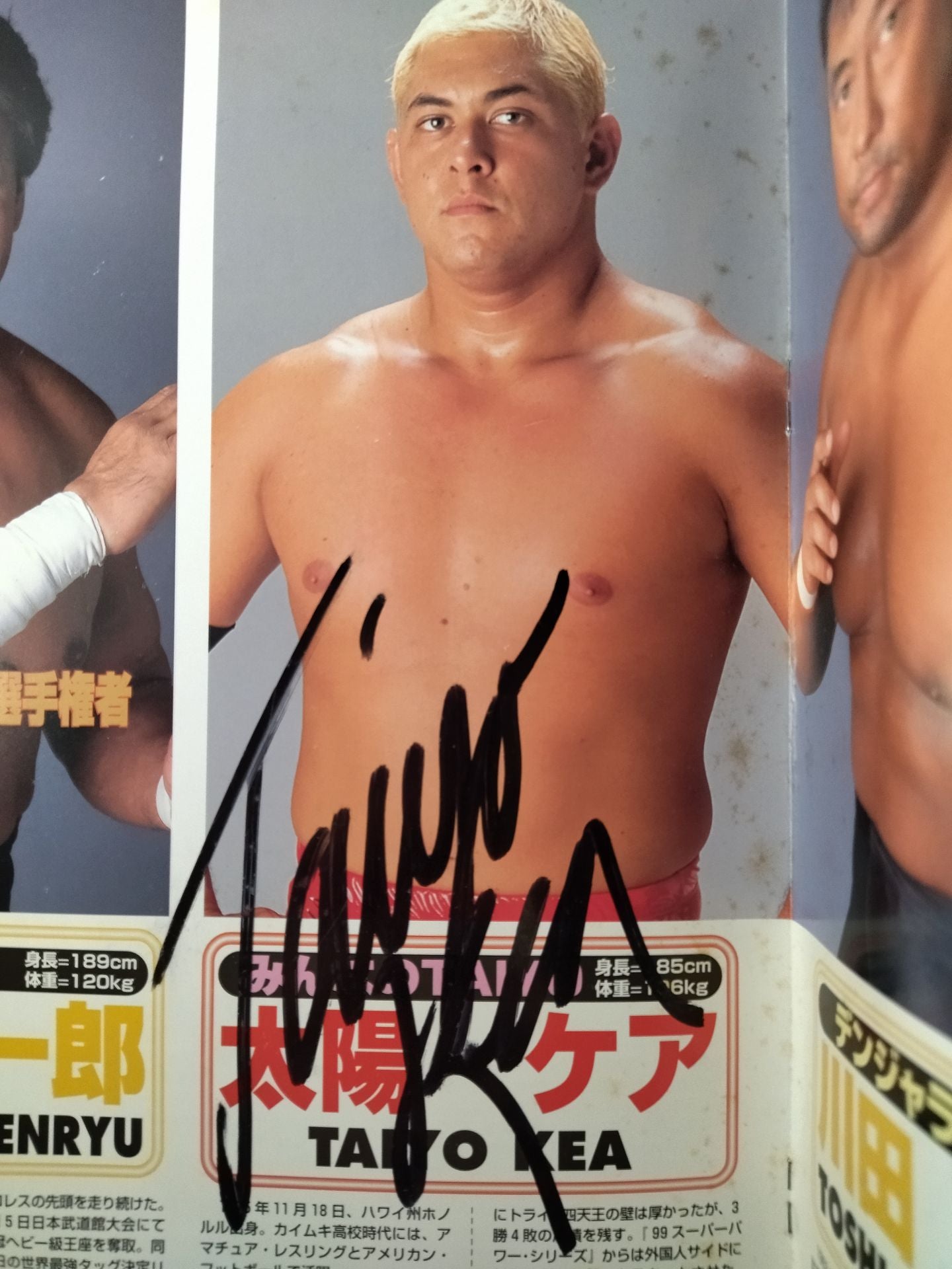 [Taiyo Kea  hand signed autograph ] 2001 New Year Giant Series