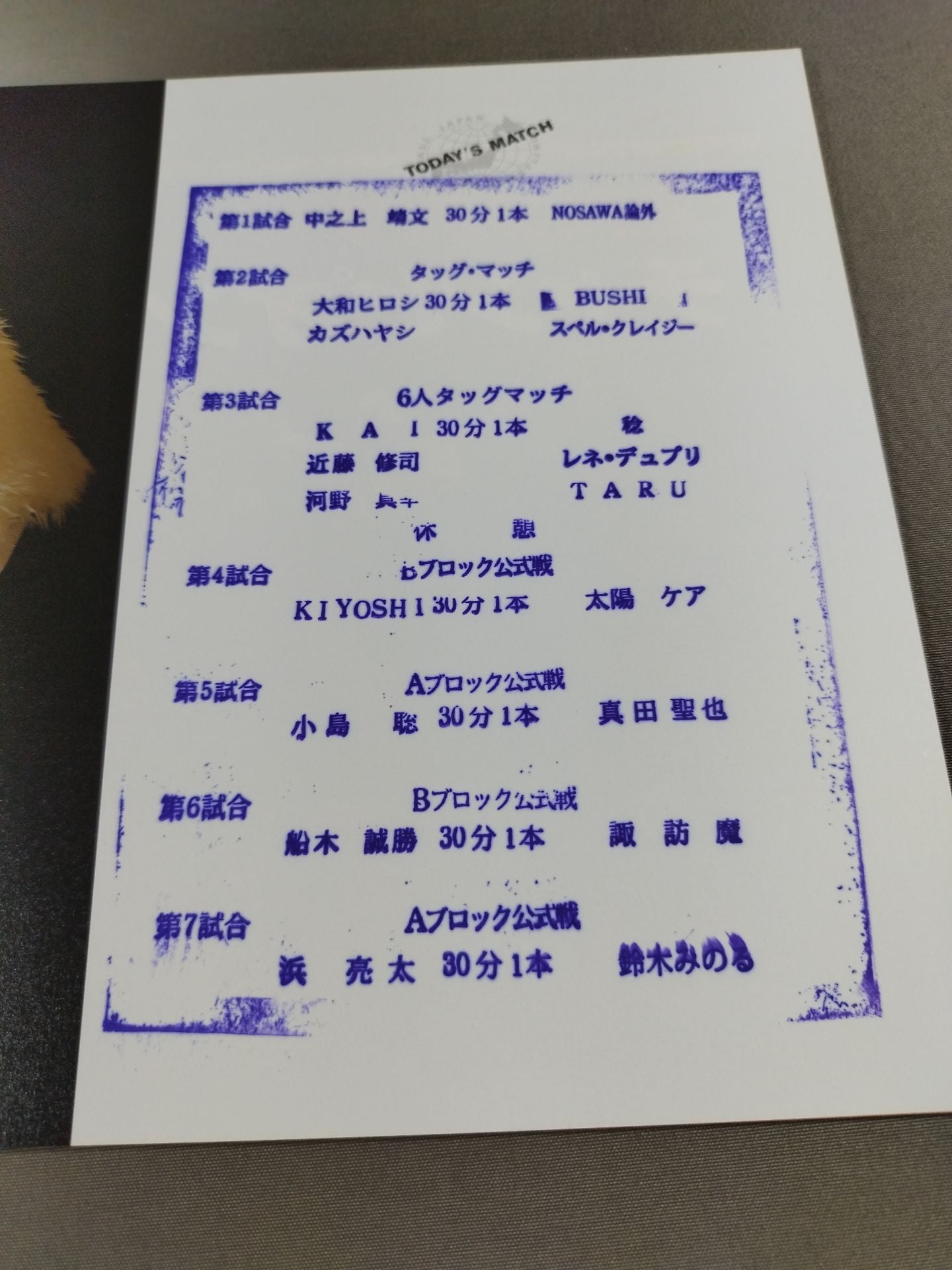 【BUSHI  hand signed autograph 】2010 Carnival of Champions