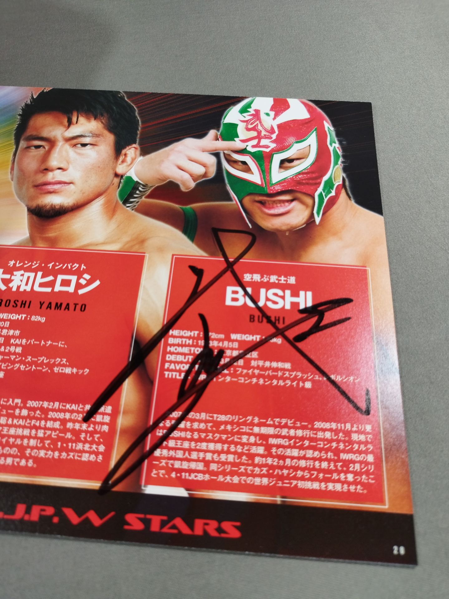 【BUSHI  hand signed autograph 】2010 Carnival of Champions