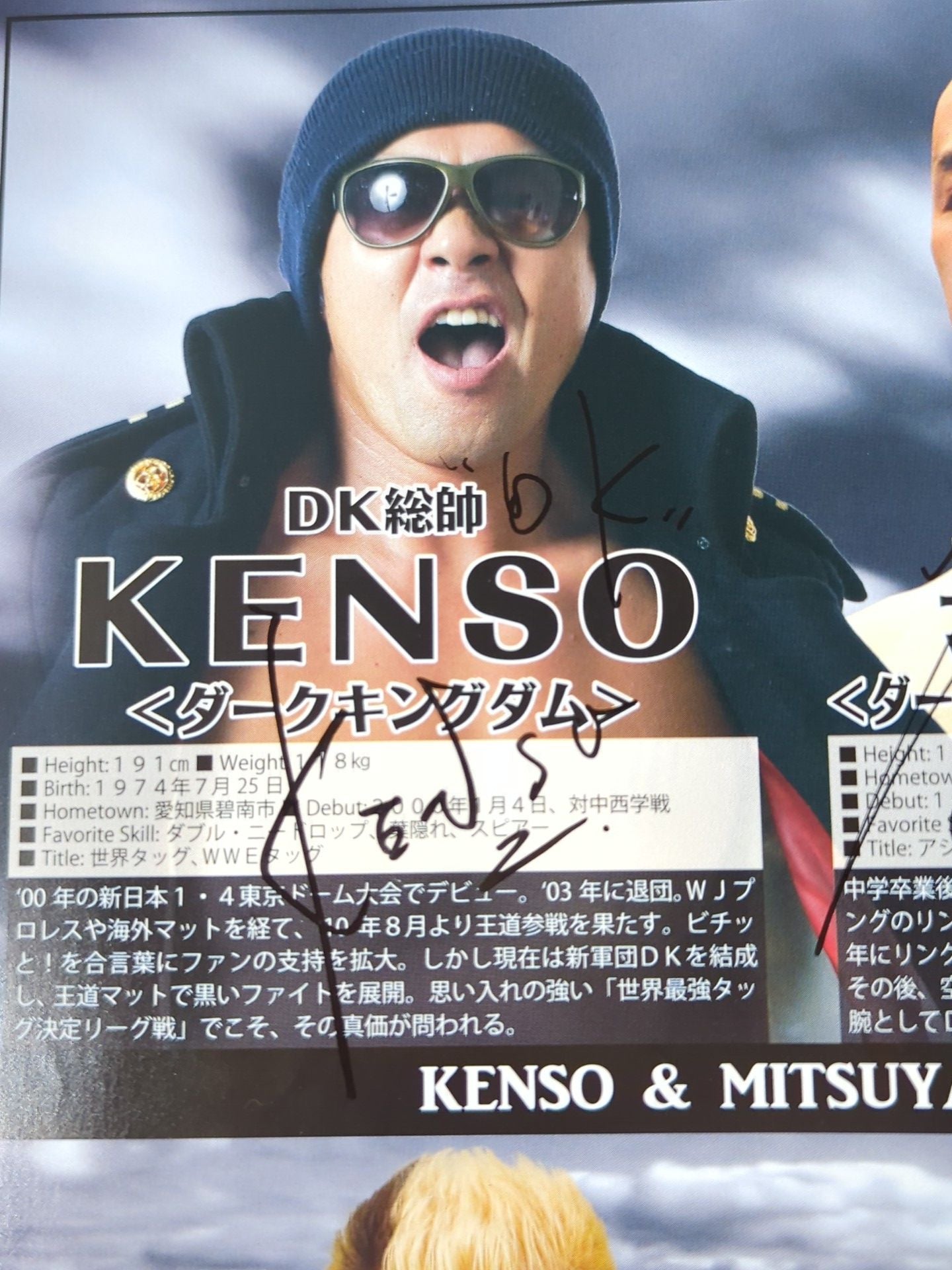 [3 fighters hand signed autograph ★2014 ★ Real World Tag League