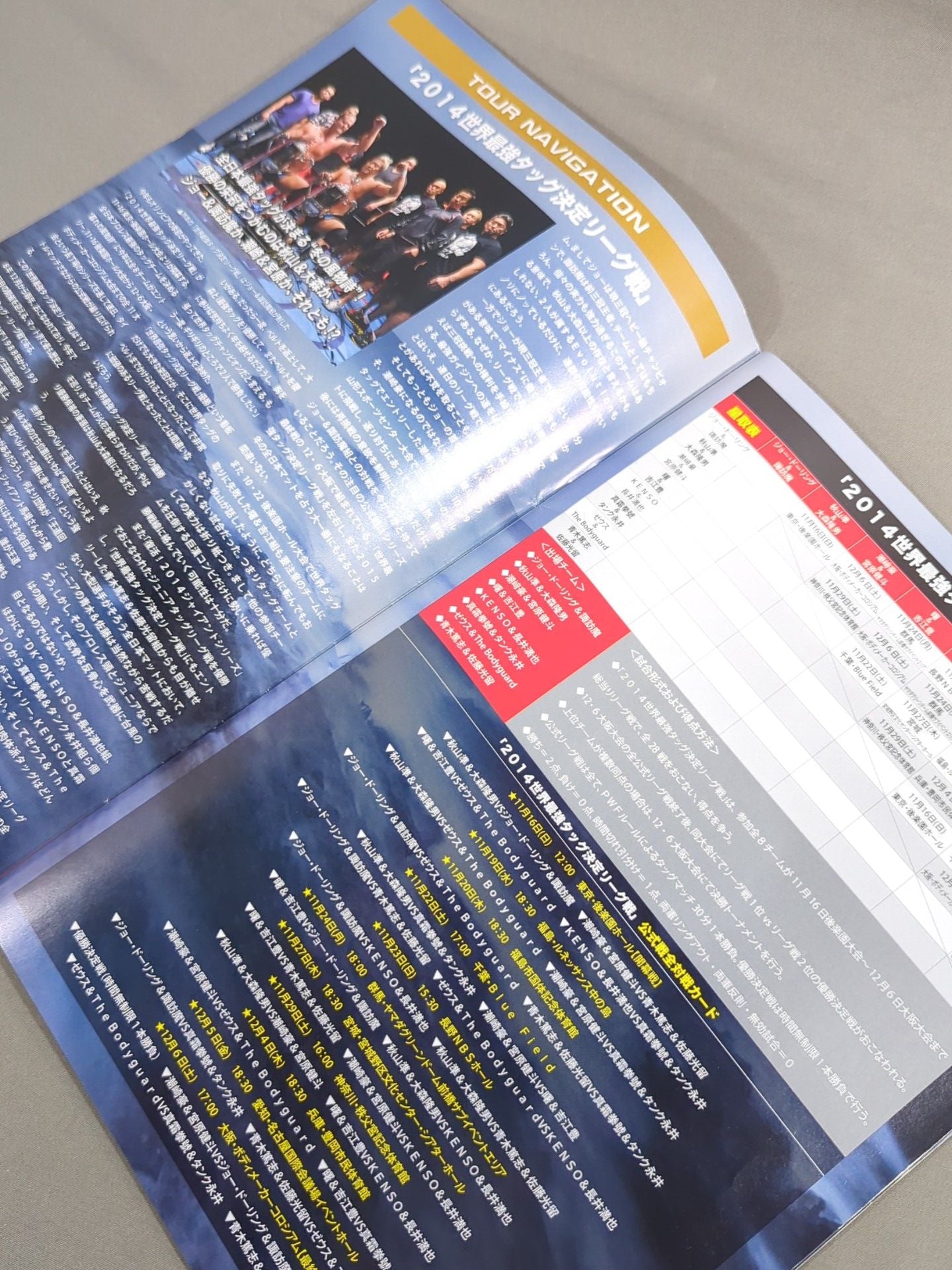 [3 fighters hand signed autograph ★2014 ★ Real World Tag League