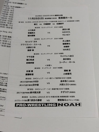 ★優勝決定戦★ GLOBAL LEAGUE 2018 / WINTER NAVIG.2018