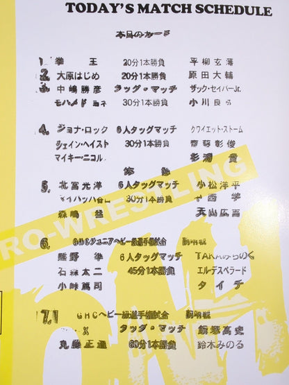 【田上明 直筆サイン入り】プロレスリング・ノア 2015 Vol.2