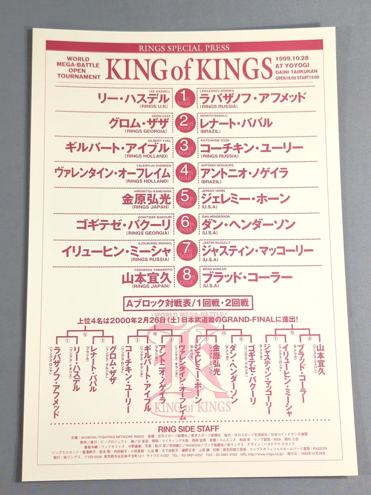 RINGS / WORLD MEGA-BATTLE OPEN TOURNAMENT KING of KINGS