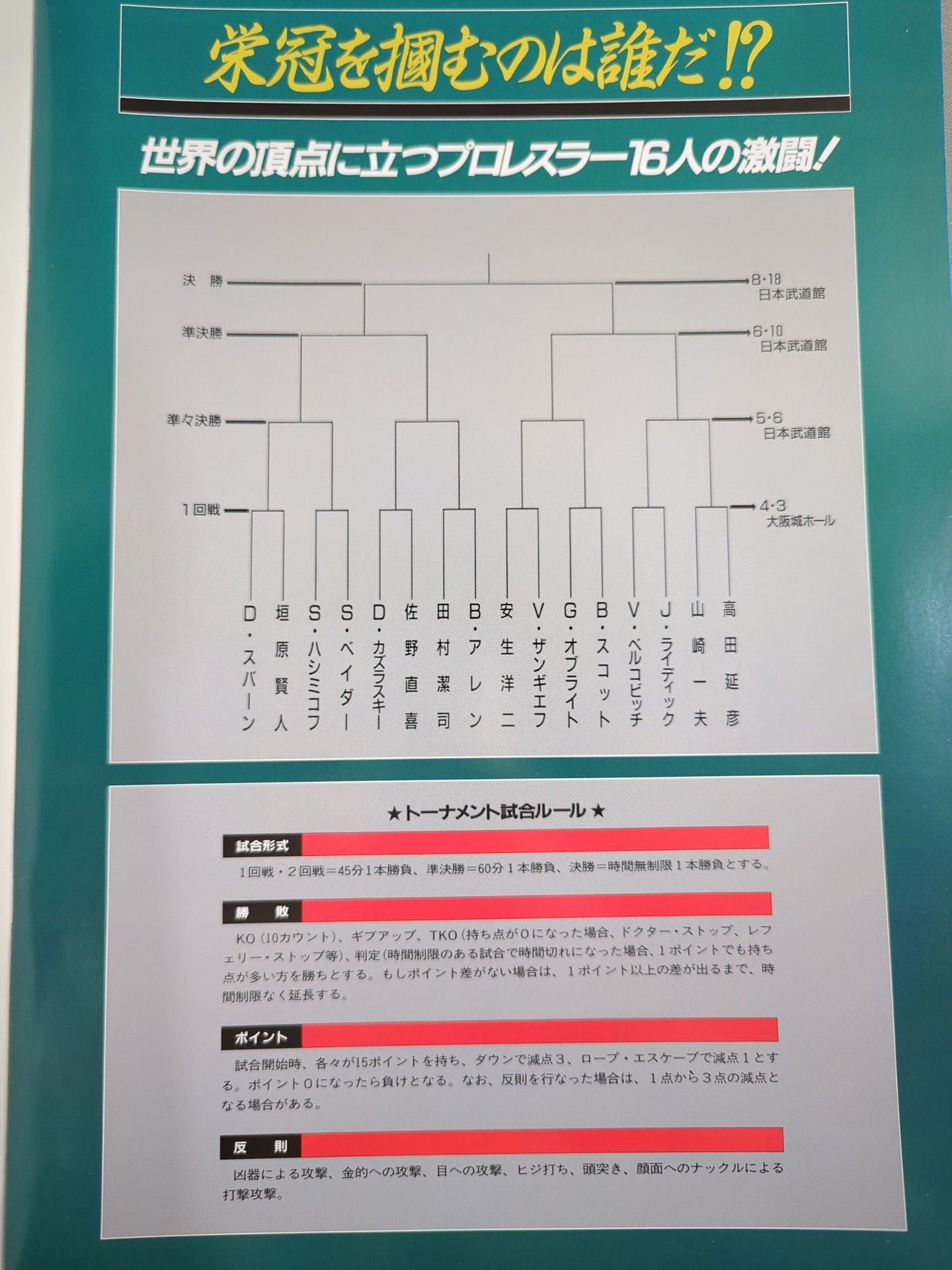 94 Pro-wrestling  World Tournament Opening Round