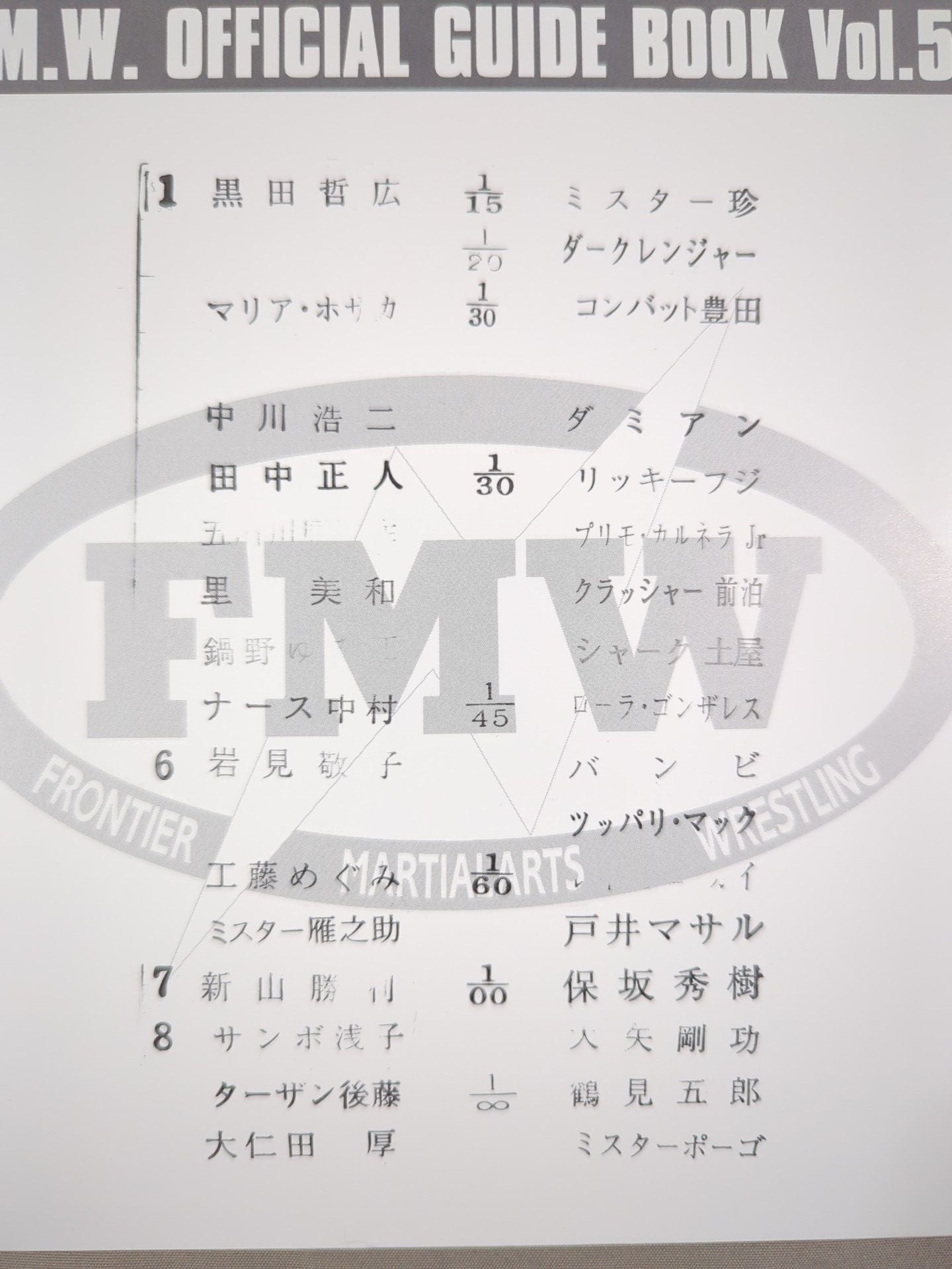 F.M.W. OFFICIAL GUIDE BOOK 1994 Vol.5