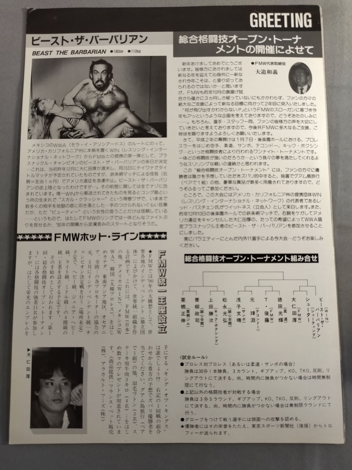 F.M.W. OFFICIAL GUIDE BOOK 1992 vol.Ⅱ