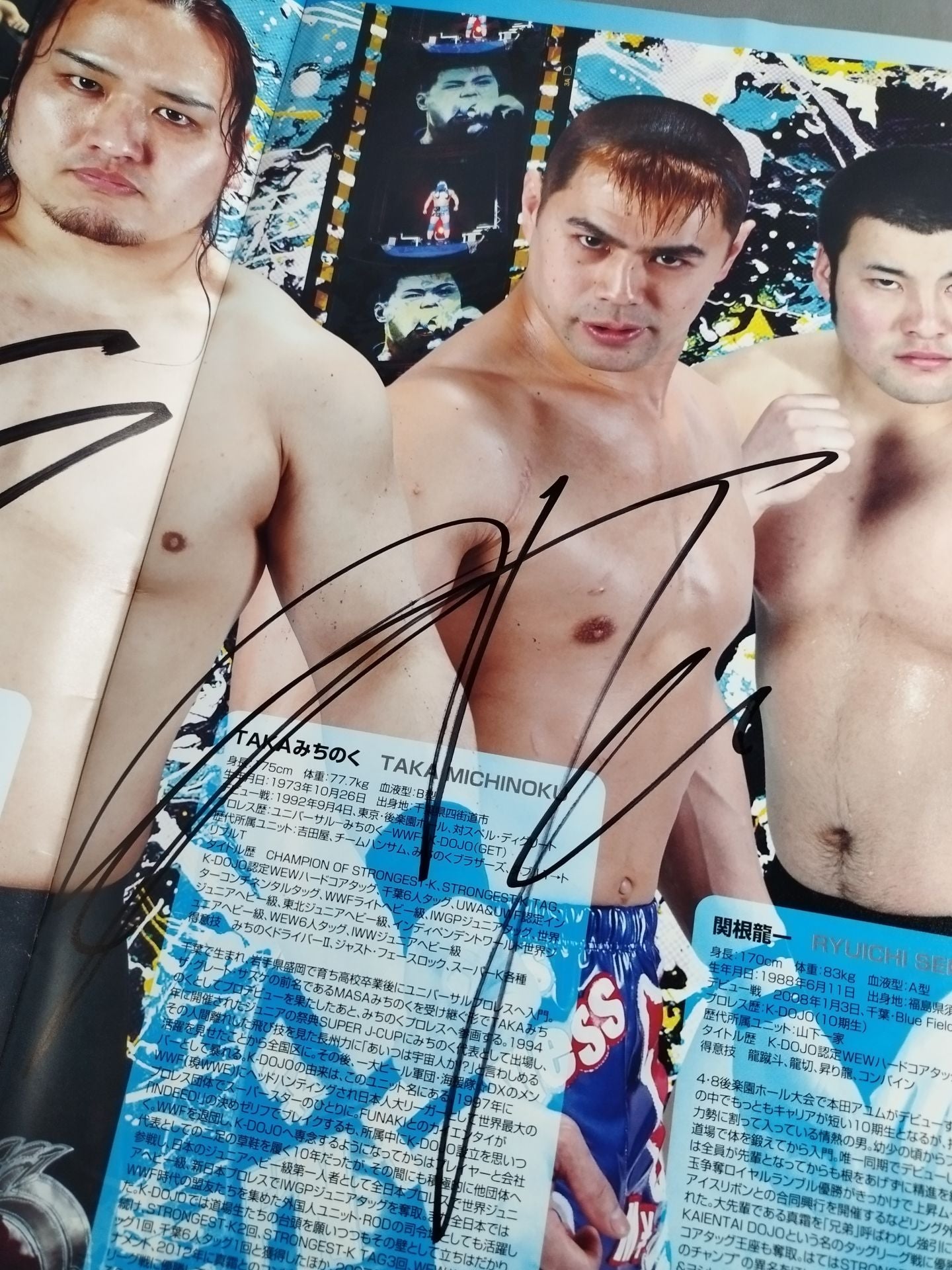 [3 fighters hand signed autograph 】KAIENTAI-DOJO / K-CHRONICLE