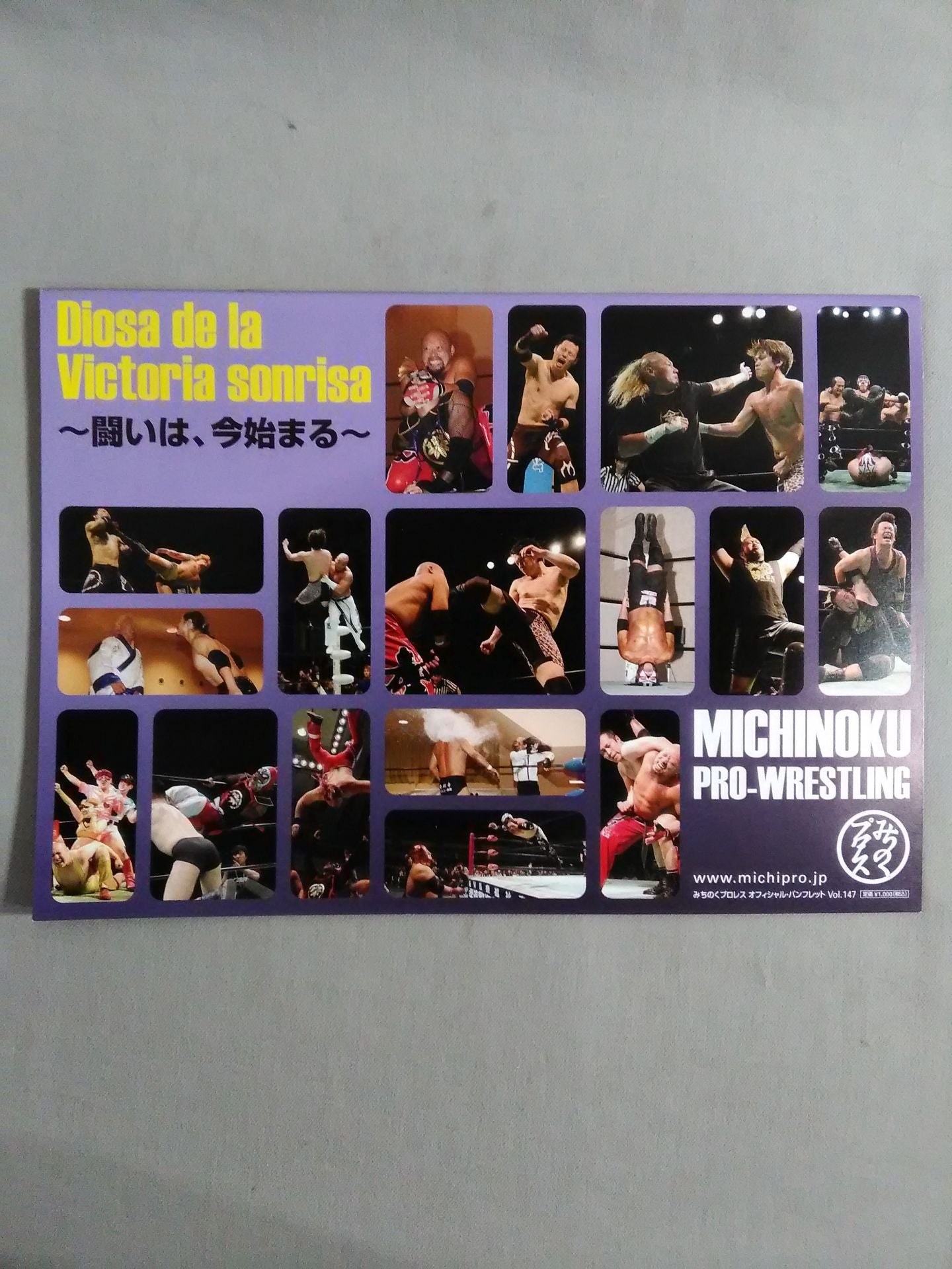 [7 fighters hand signed autograph Michinoku Pro Wrestling  Official Brochure Vol.147
