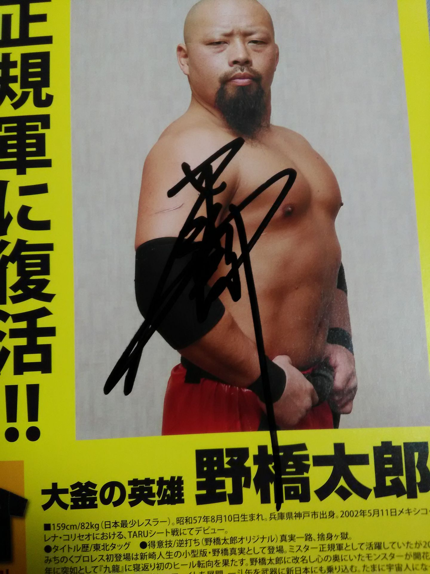 [7 fighters hand signed autograph Michinoku Pro Wrestling  Official Brochure Vol.147