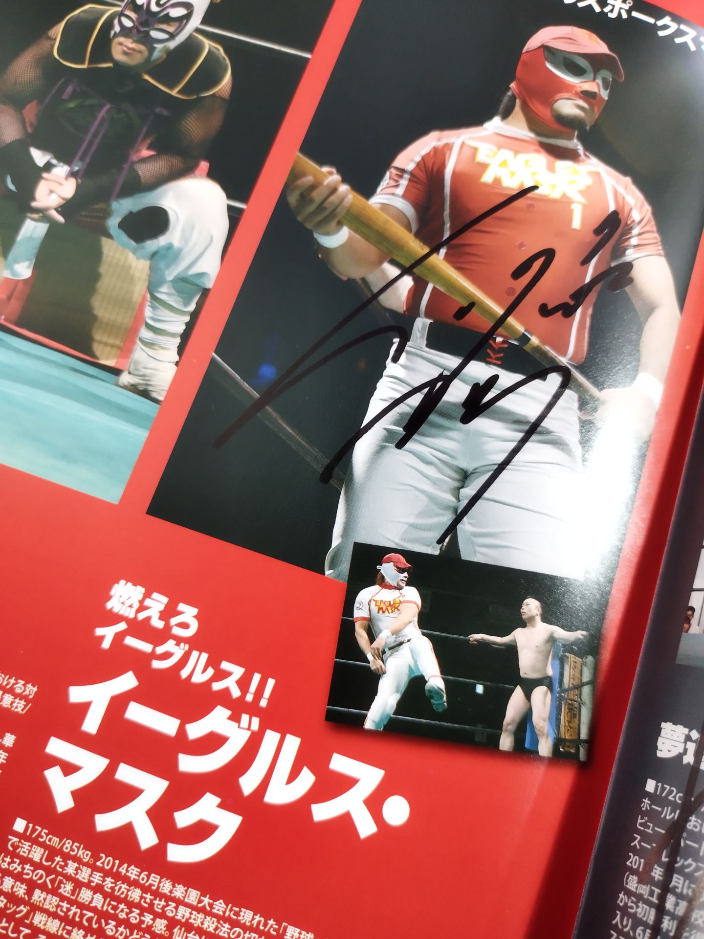 [8 fighters hand signed autograph Michinoku Pro Wrestling  Official Pamphlet Vol.150