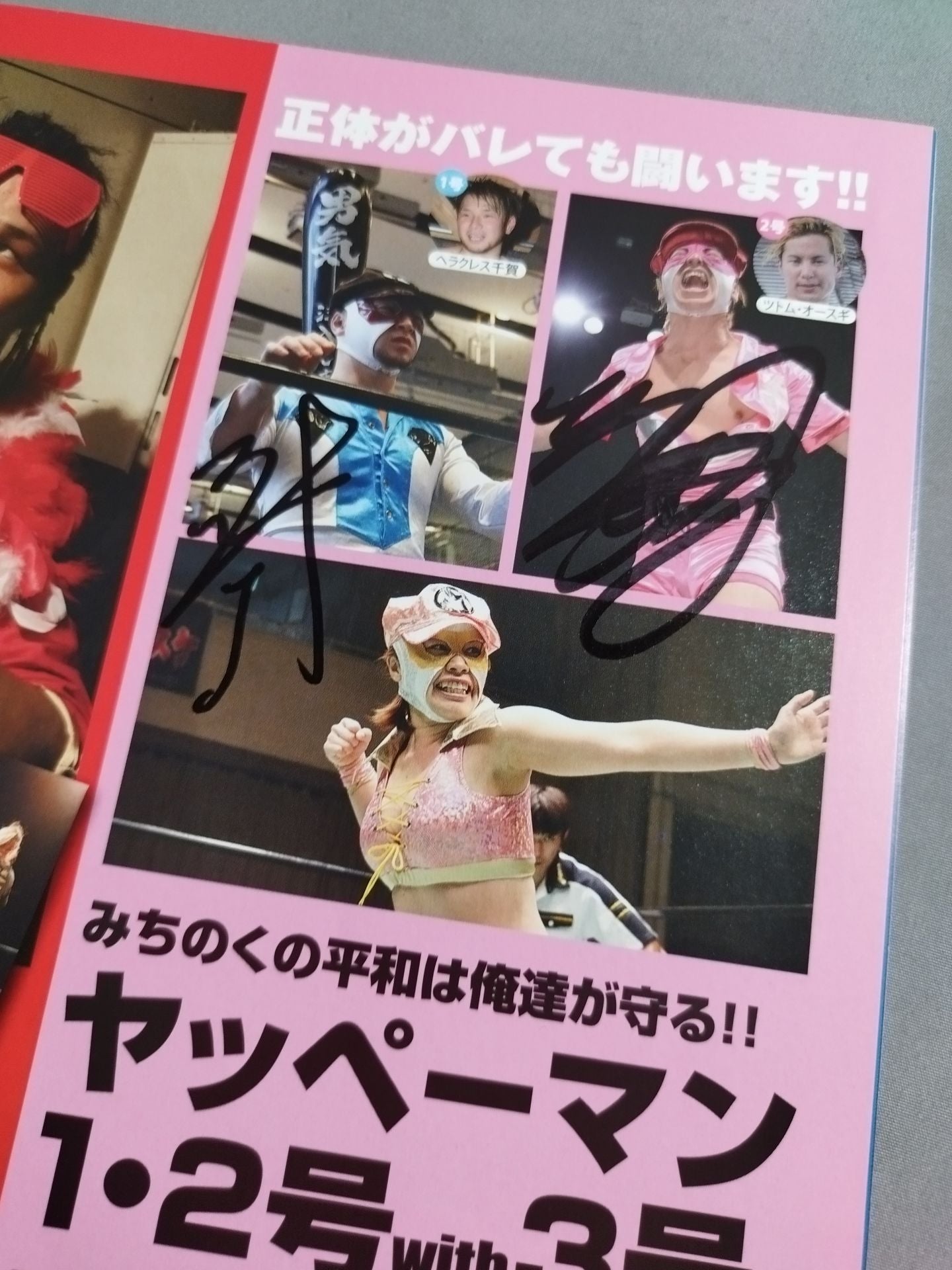 [8 fighters hand signed autograph Michinoku Pro Wrestling  Official Pamphlet Vol.150