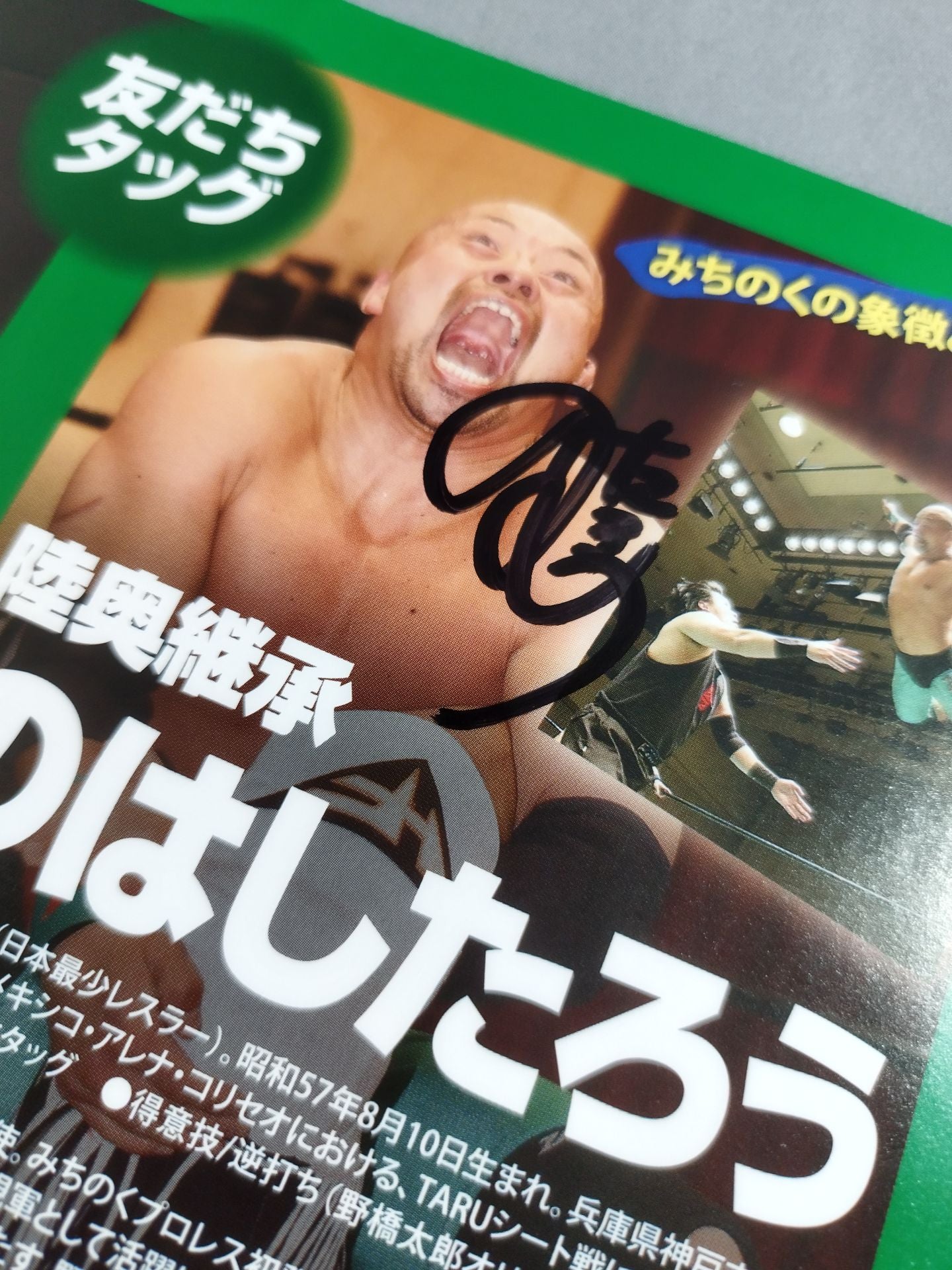 [7 fighters hand signed autograph Michinoku Pro Wrestling  Official Pamphlet Vol.155