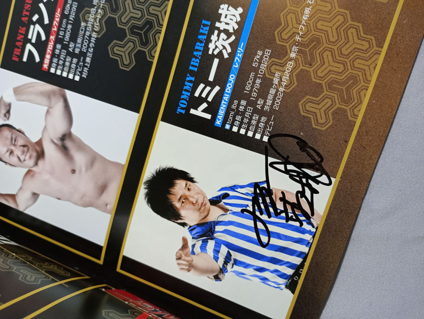 【14 hand signed autograph 】New Year's EvePro Wrestling  2014 Tag Team Tournament
