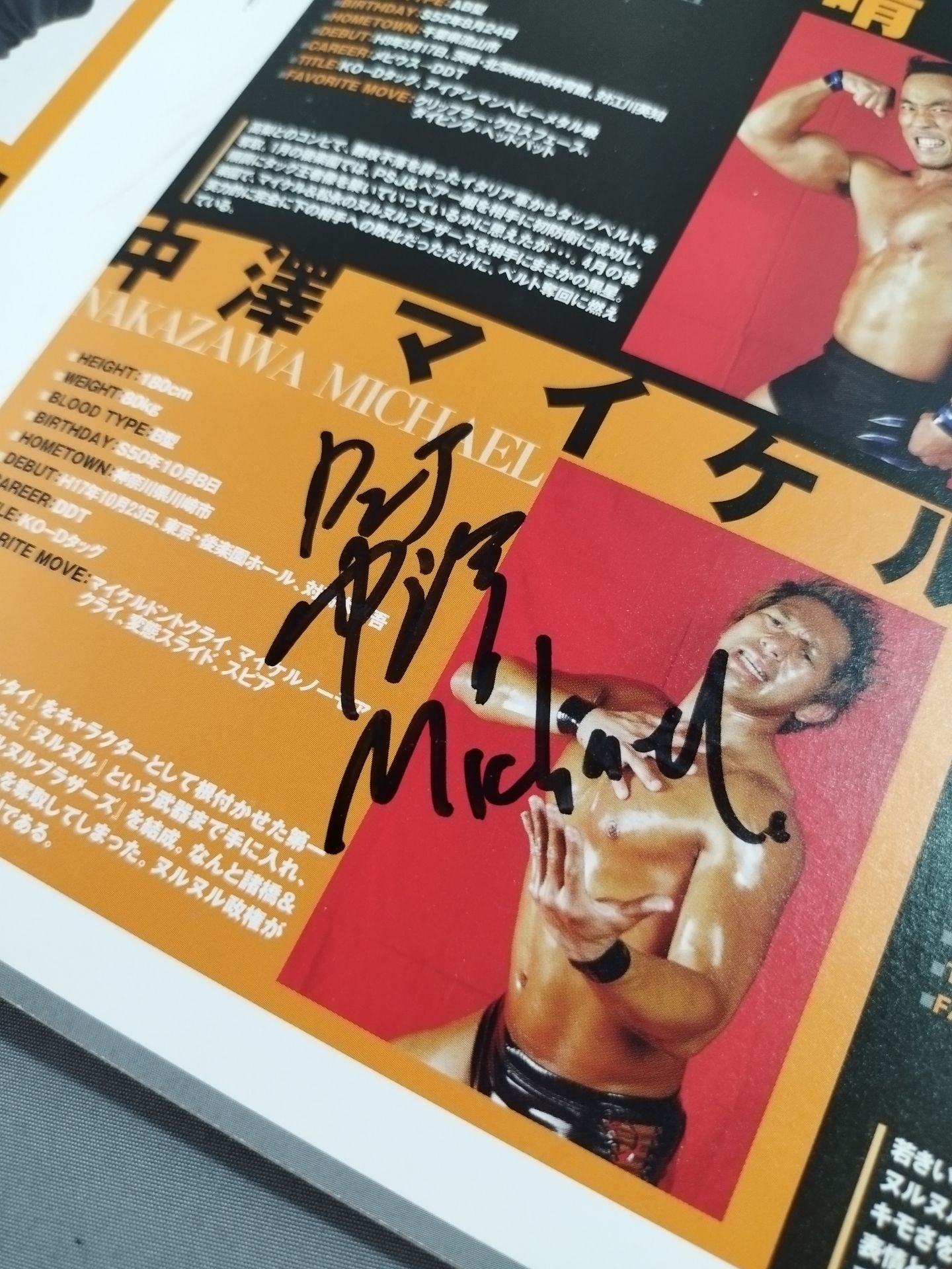 [4 fighters hand signed autograph DDT Official Program Summer 2007 Vol.5