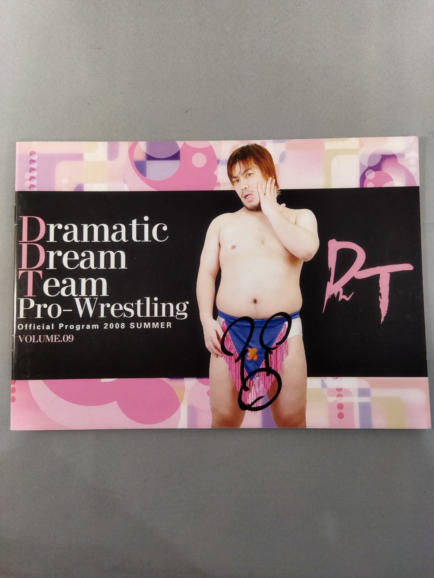 [3 fighters hand signed autograph DDT Official Program Summer 2008 Vol.09