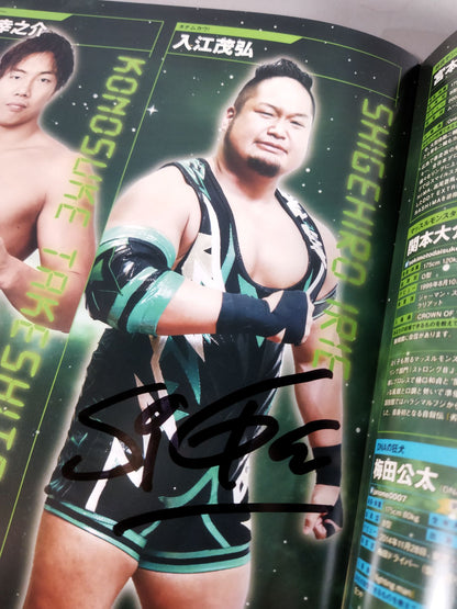 [4 fighters hand signed autograph DDT Official Program 2018/04 Vol. 57