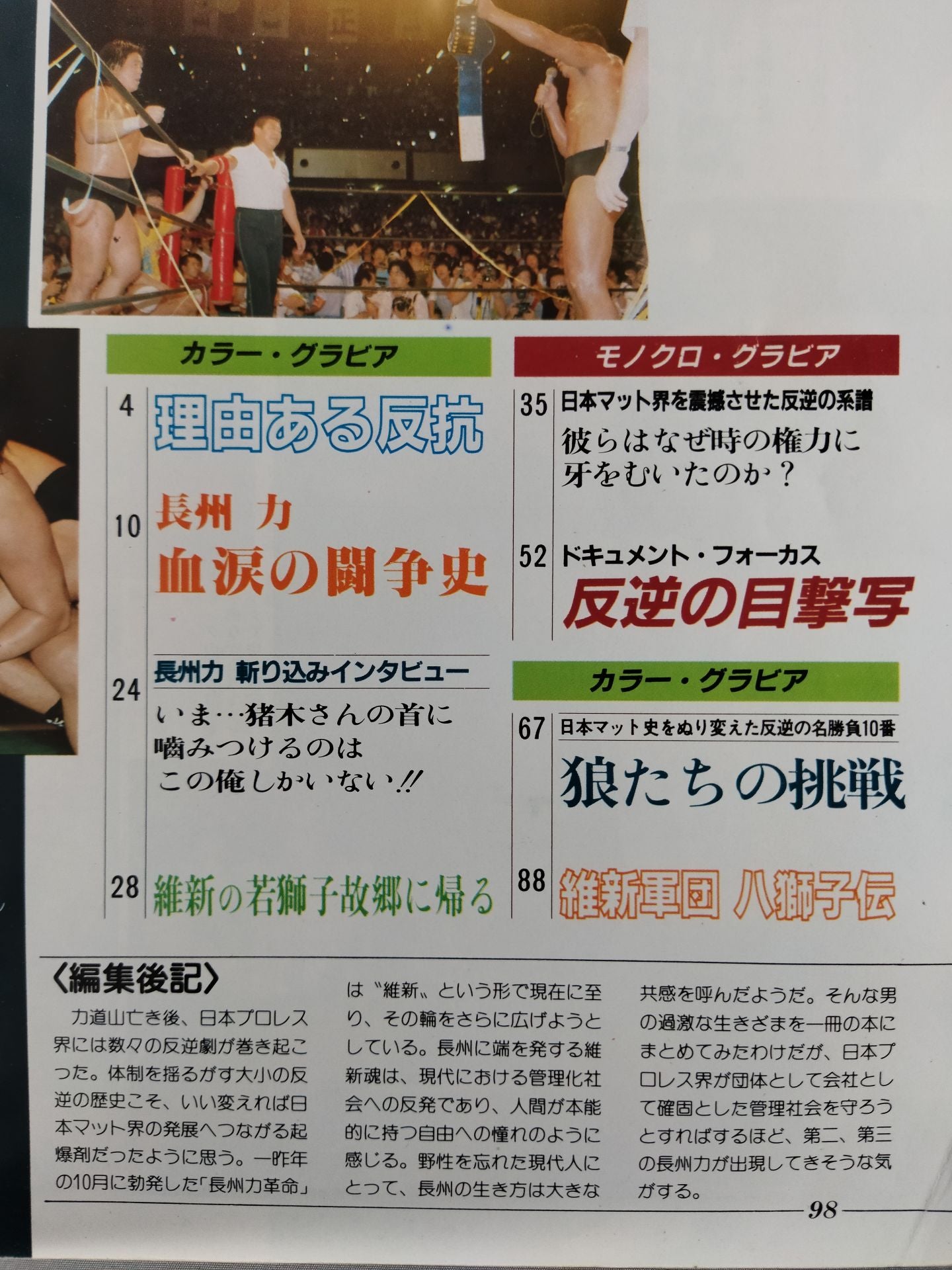 Gong Special Issue Riki Choshu  Restoration Soul ~ Best Album Series (13)~