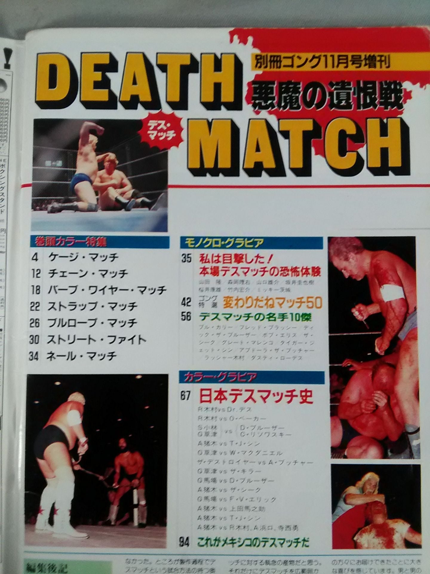 Gong Special Issue DEATH MATCH~Pro WrestlingPhoto  Gaho ~ Gong Best Album Series (12)