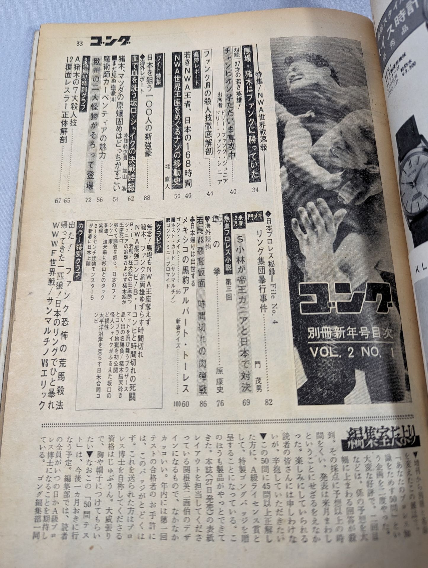 別冊ゴングVol.2 No.1