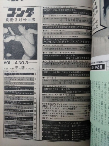 別冊ゴングVol.14 No.3