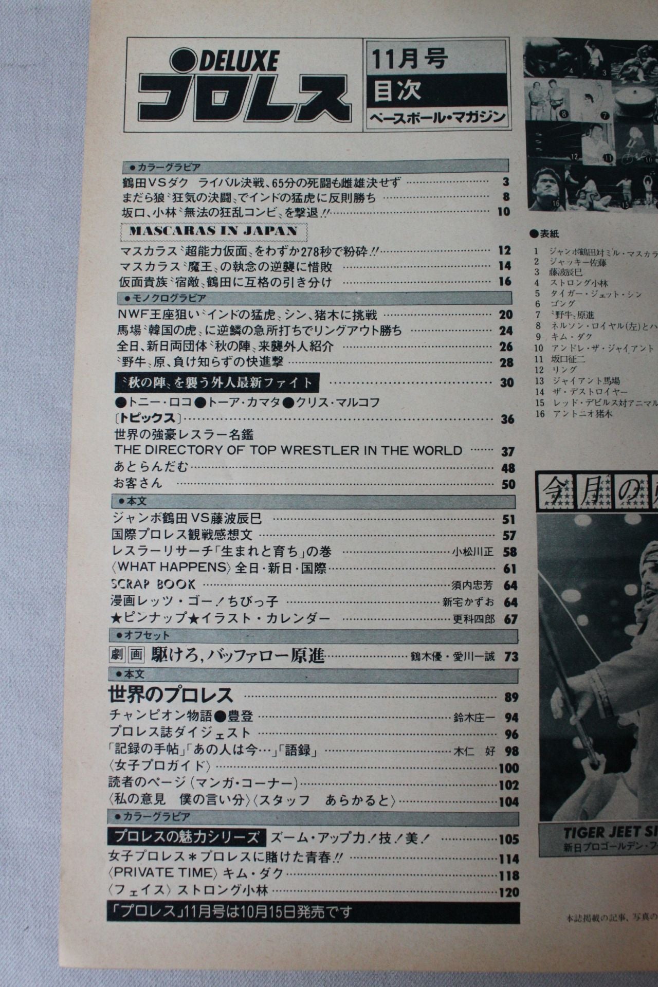 Deluxe Pro Wrestling November 1978 Issue