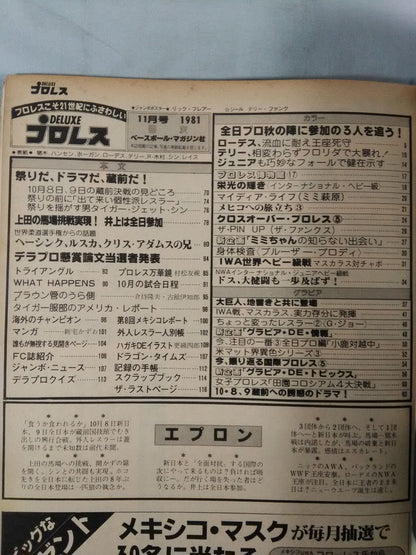 Deluxe Pro Wrestling November 1981