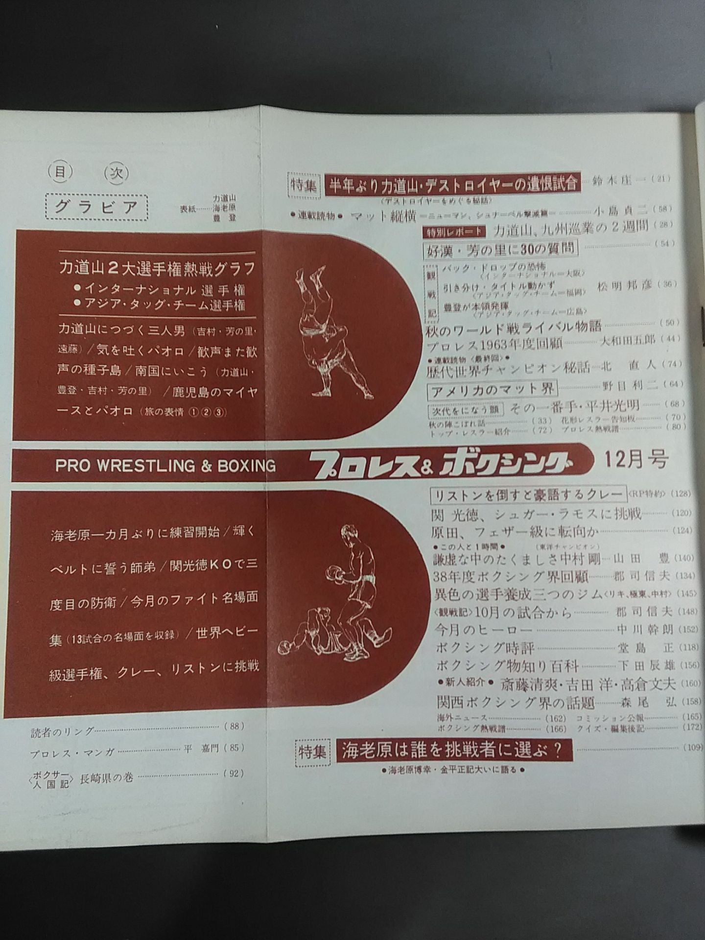 Pro Wrestling  & Boxing December 1963