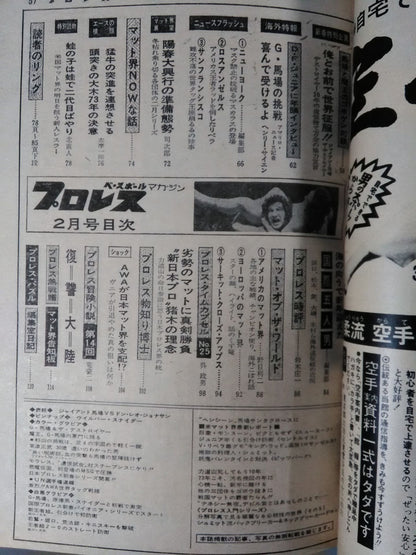 Pro Wrestling  Monthly February 1973