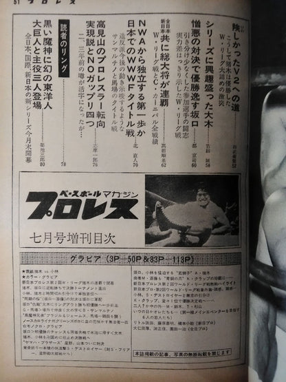 Pro Wrestling  1975/07 Special Issue