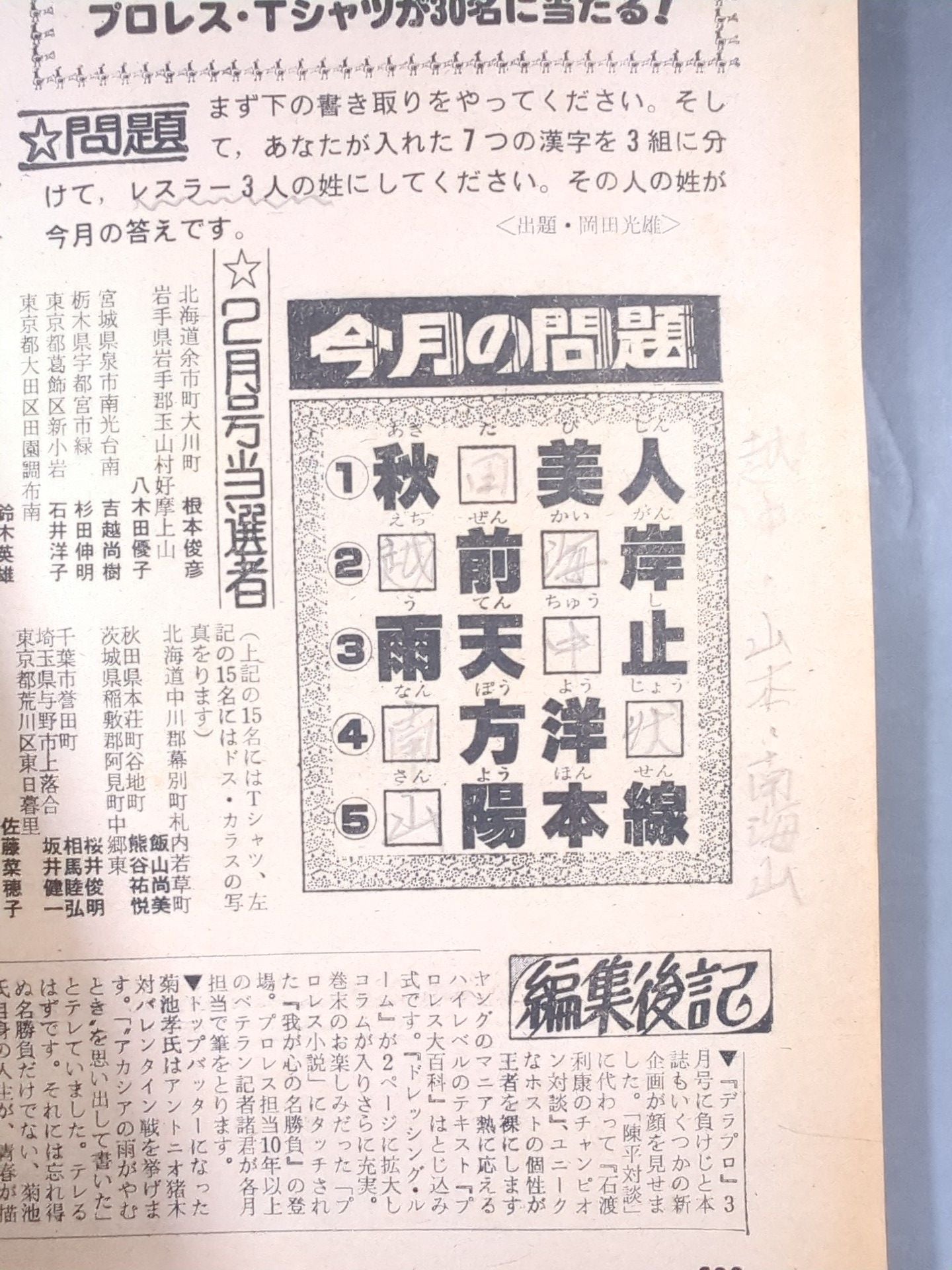 Pro Wrestling  Monthly, March 1981
