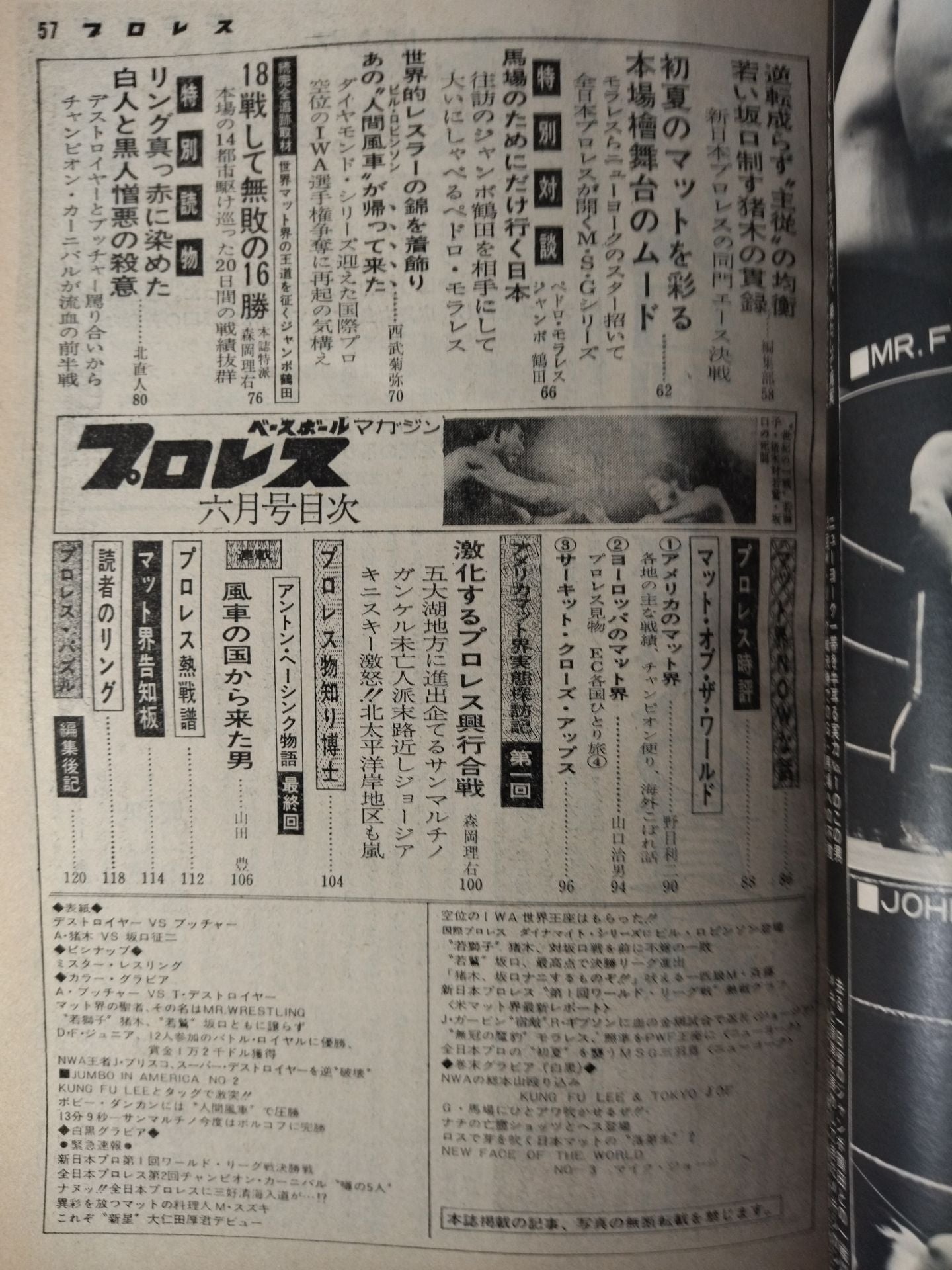 Pro Wrestling  Monthly, June 1974
