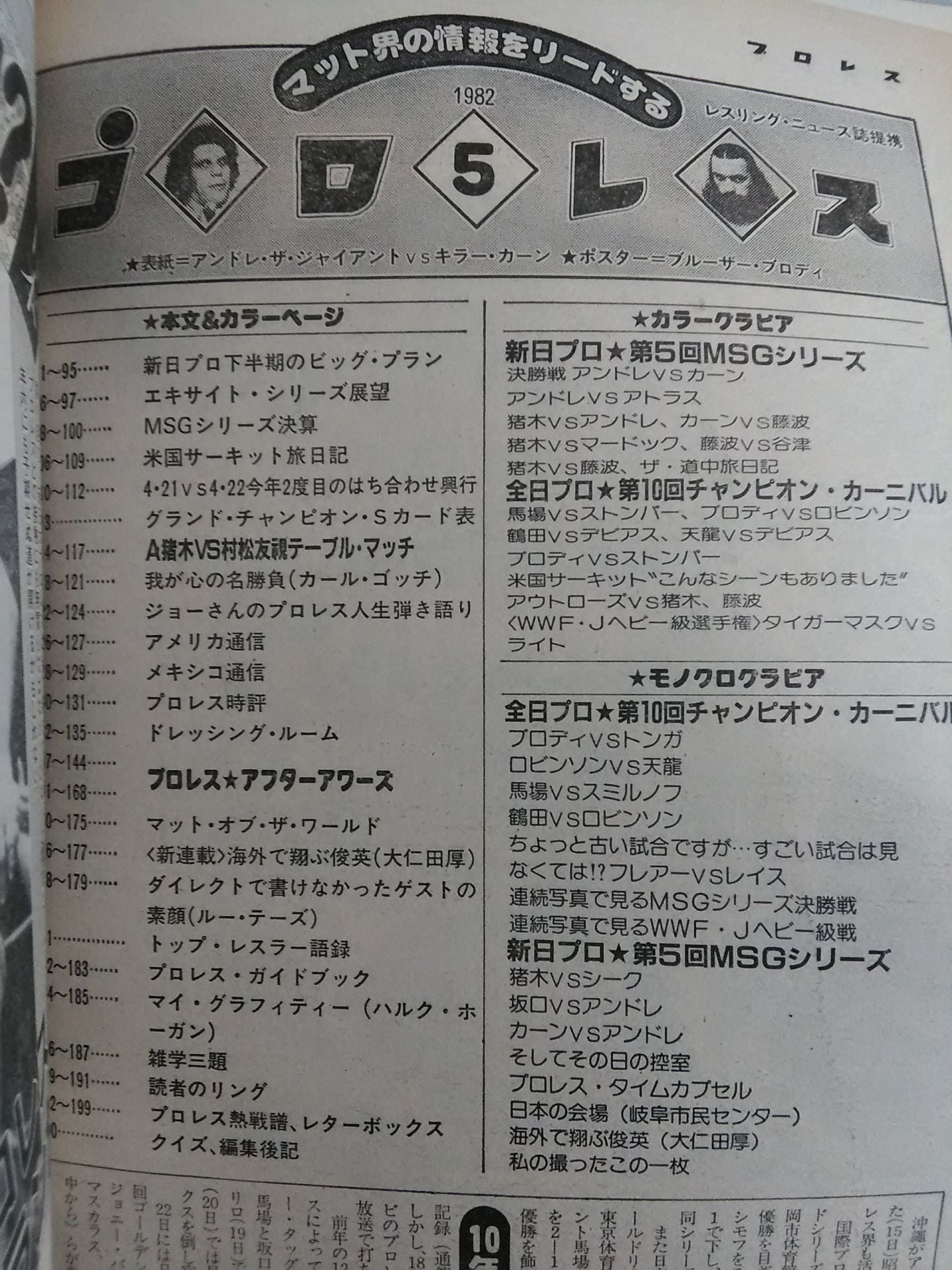 Pro Wrestling  Monthly, May 1982
