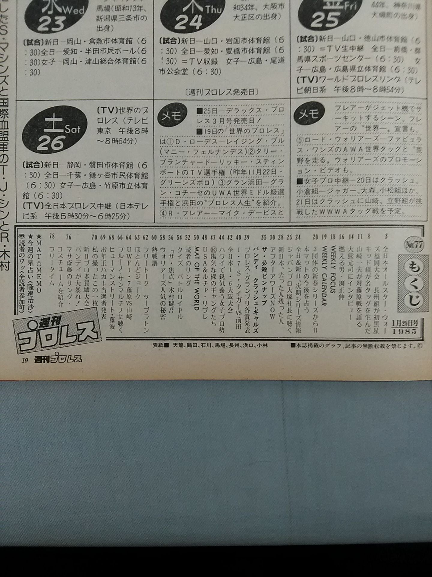 週刊プロレス77