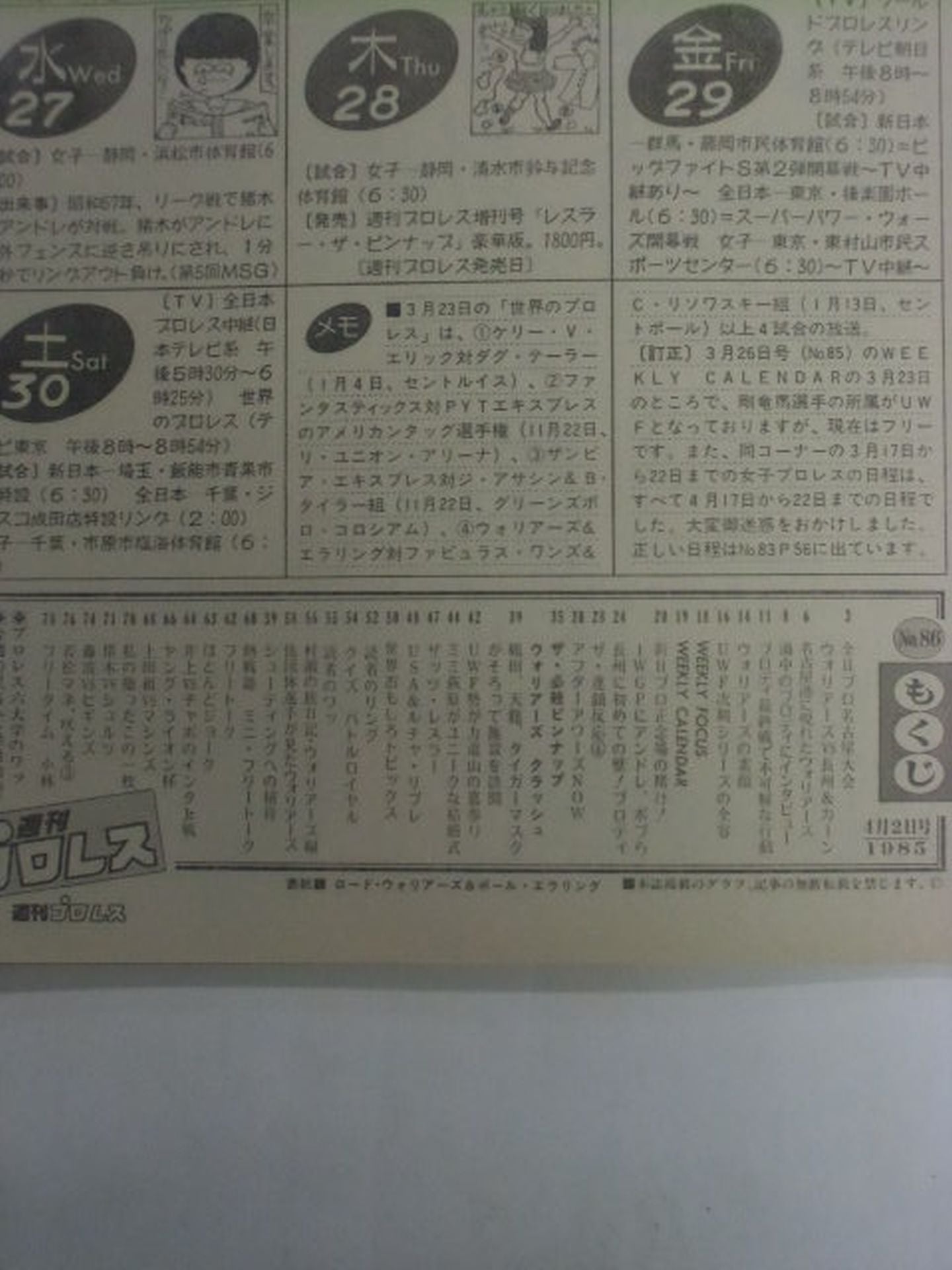 Weekly Pro Wrestling 86