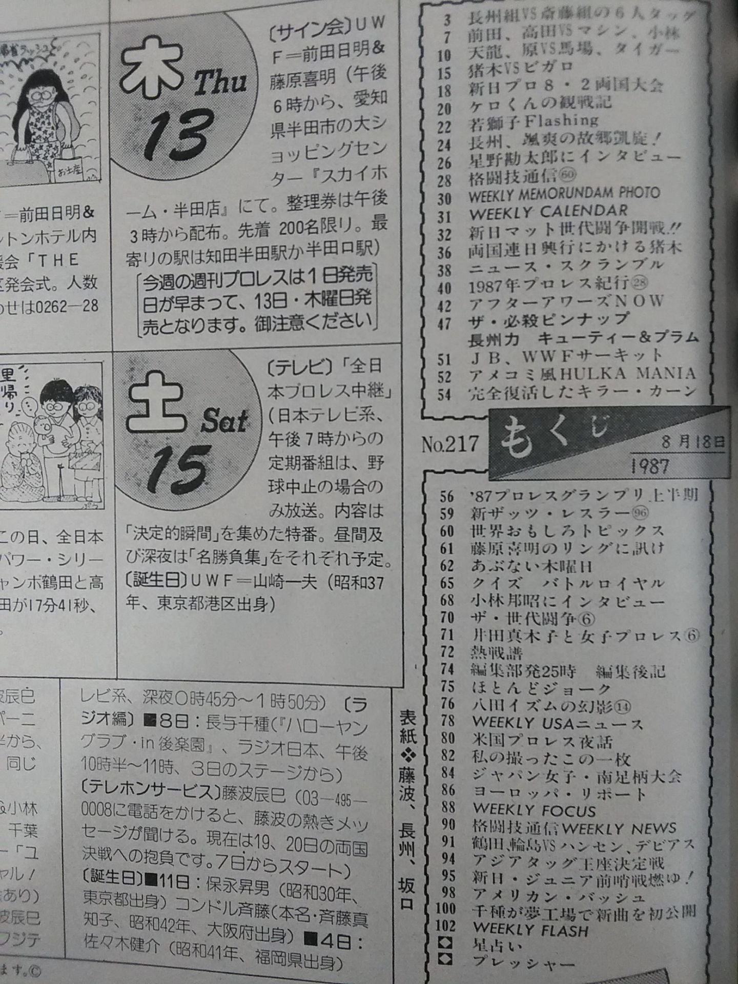 週刊プロレス217