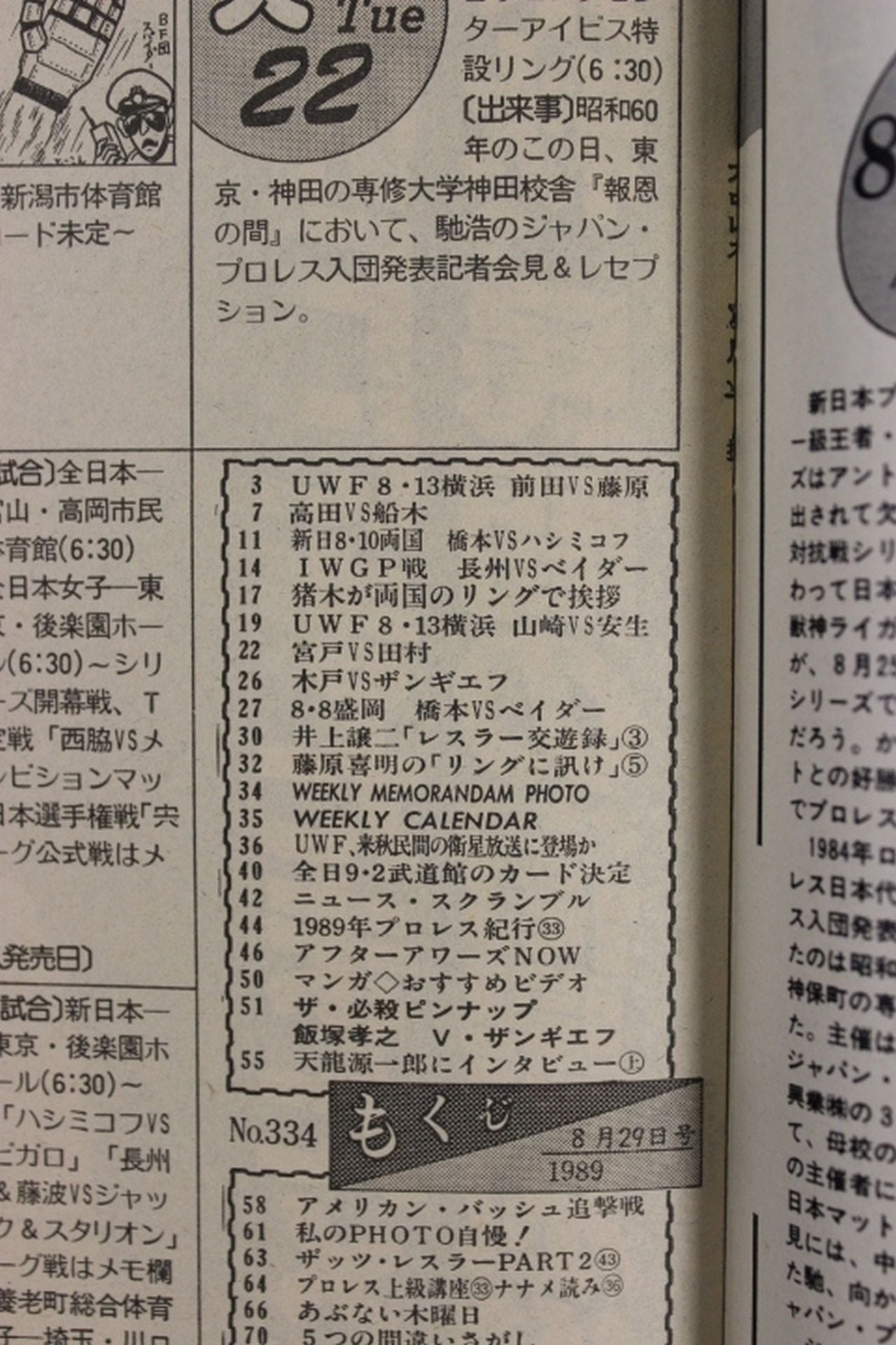 週刊プロレス334