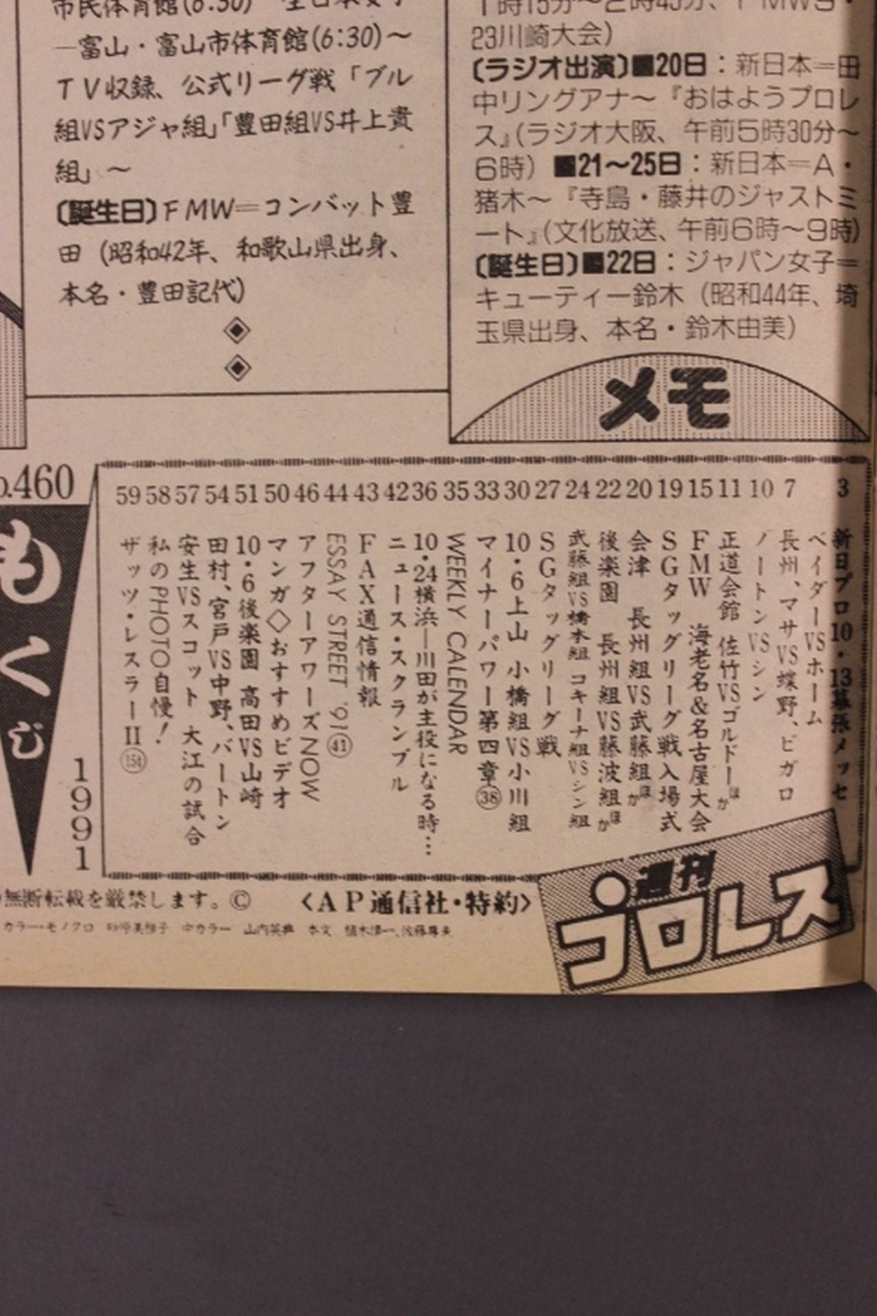 週刊プロレス460