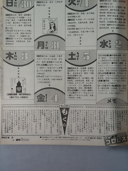 週刊プロレス598
