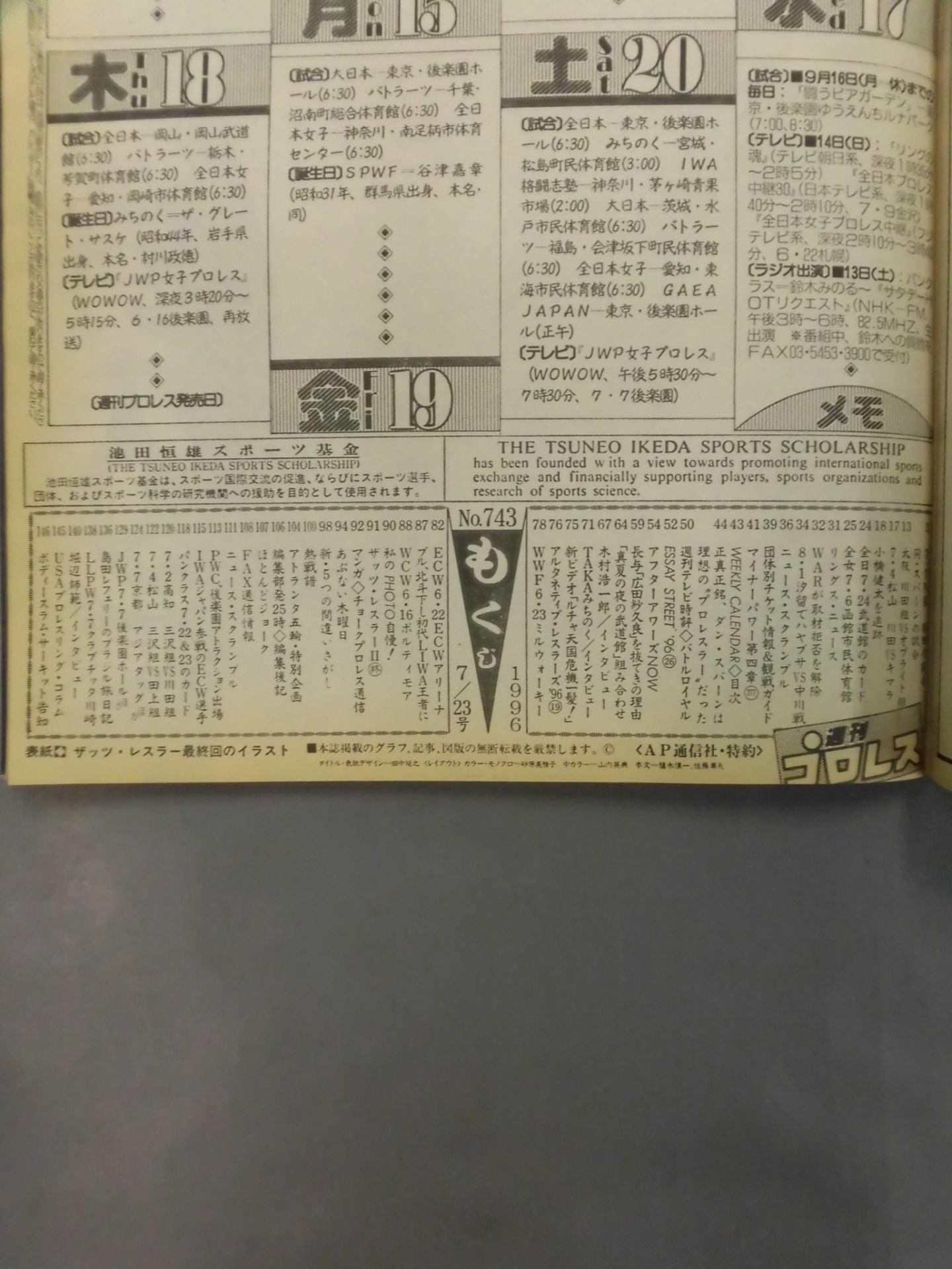 Weekly Pro Wrestling 743