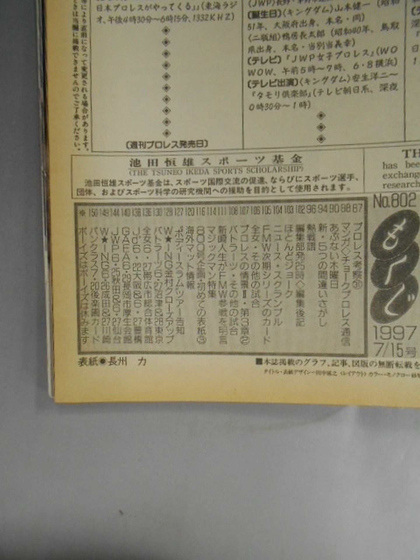 週刊プロレス802