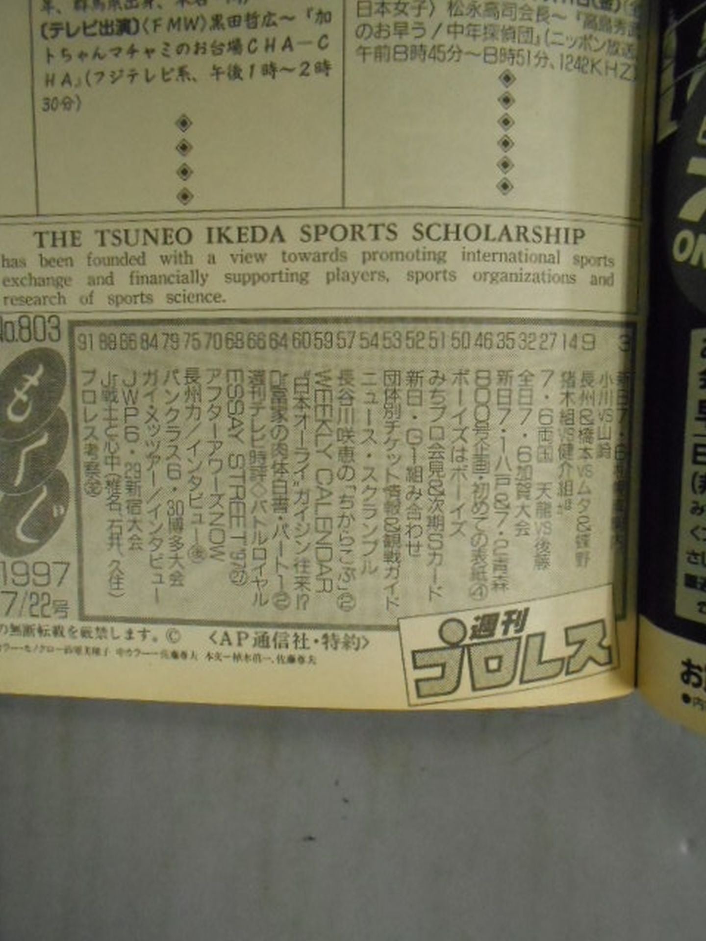 週刊プロレス803