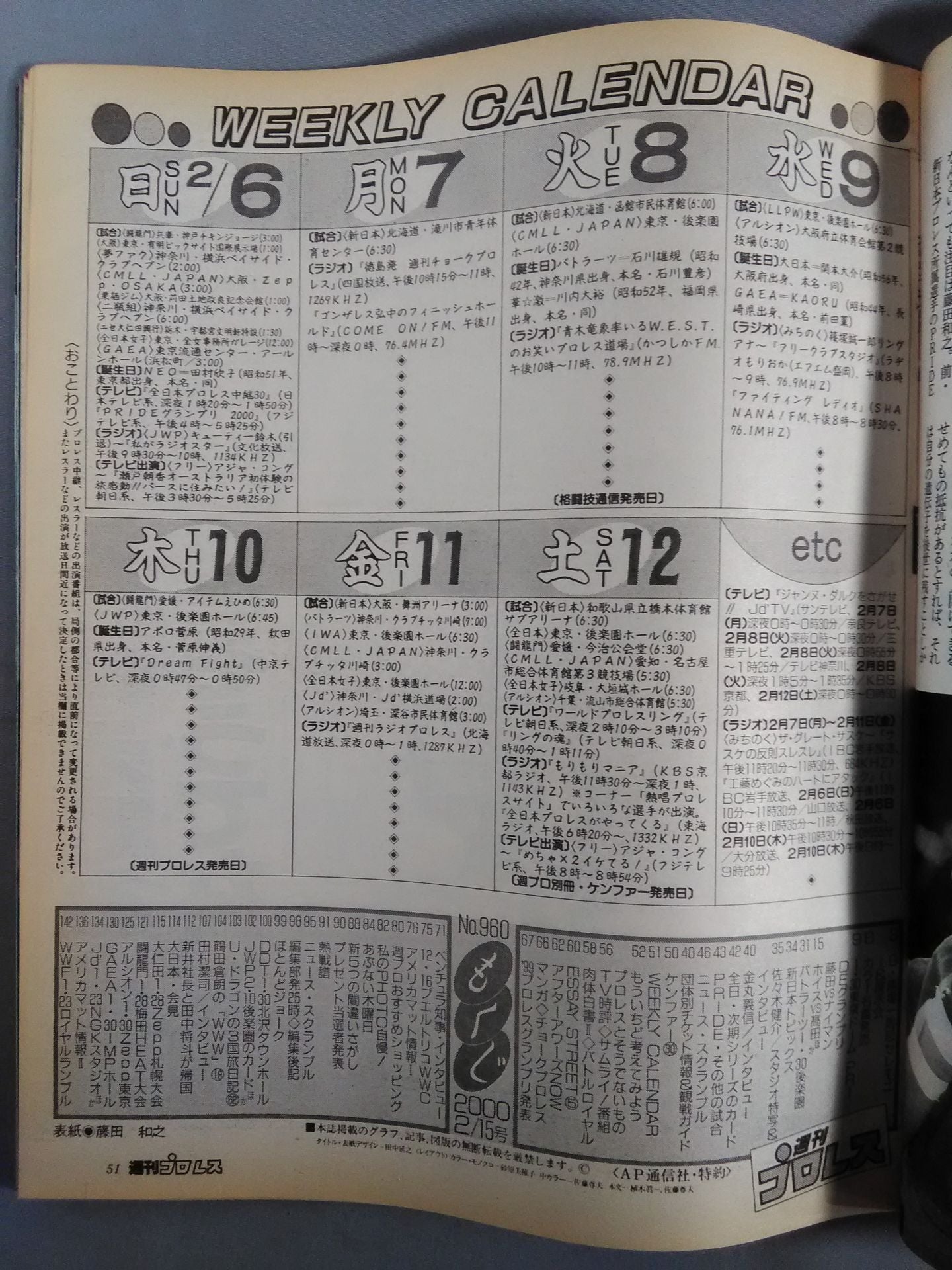 週刊プロレス960