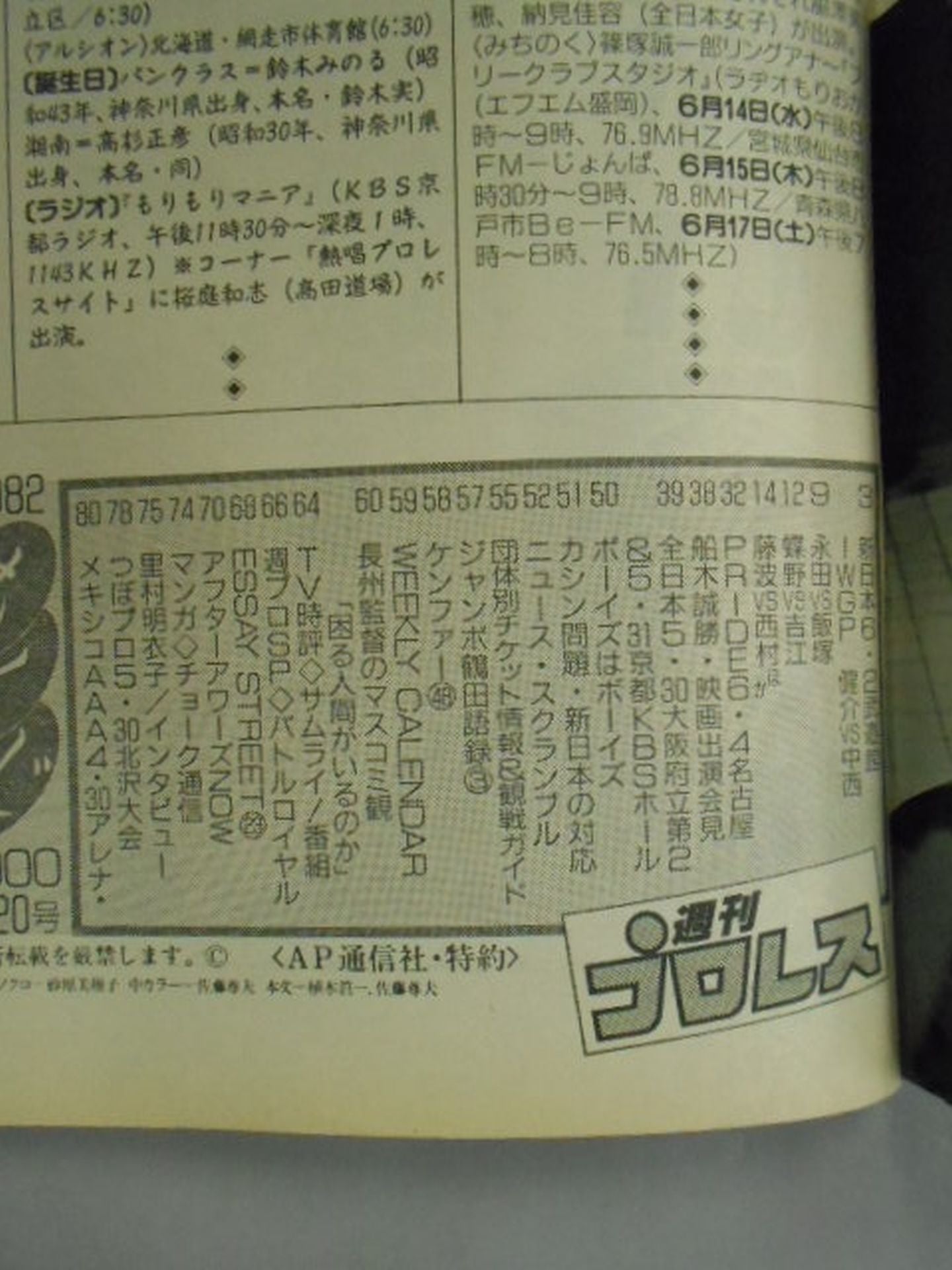 週刊プロレス982