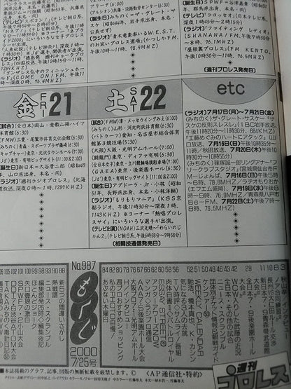週刊プロレス987