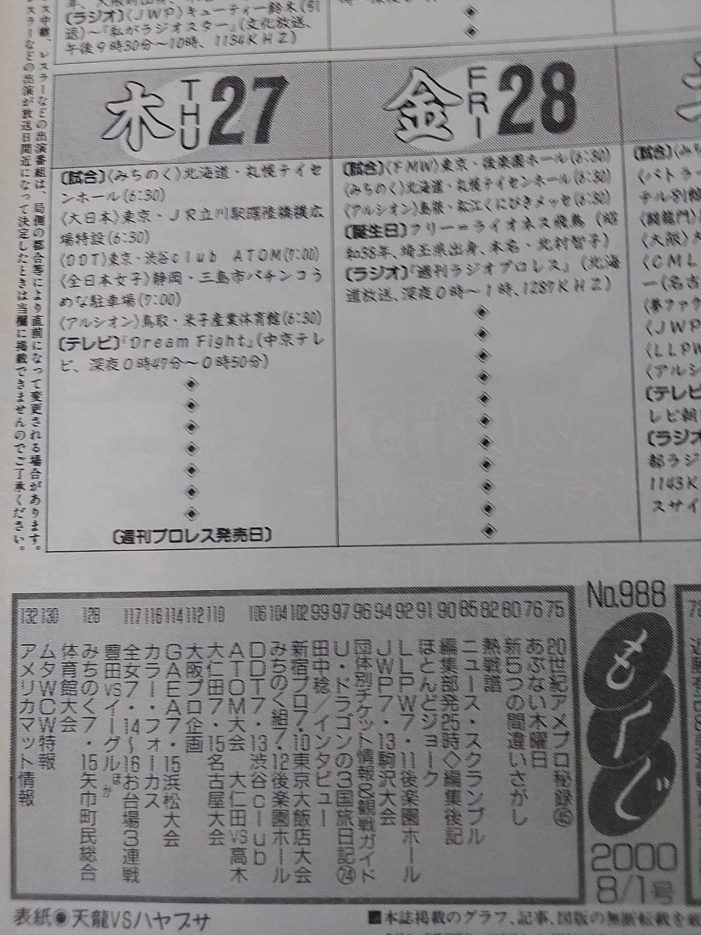 Weekly Pro Wrestling 988