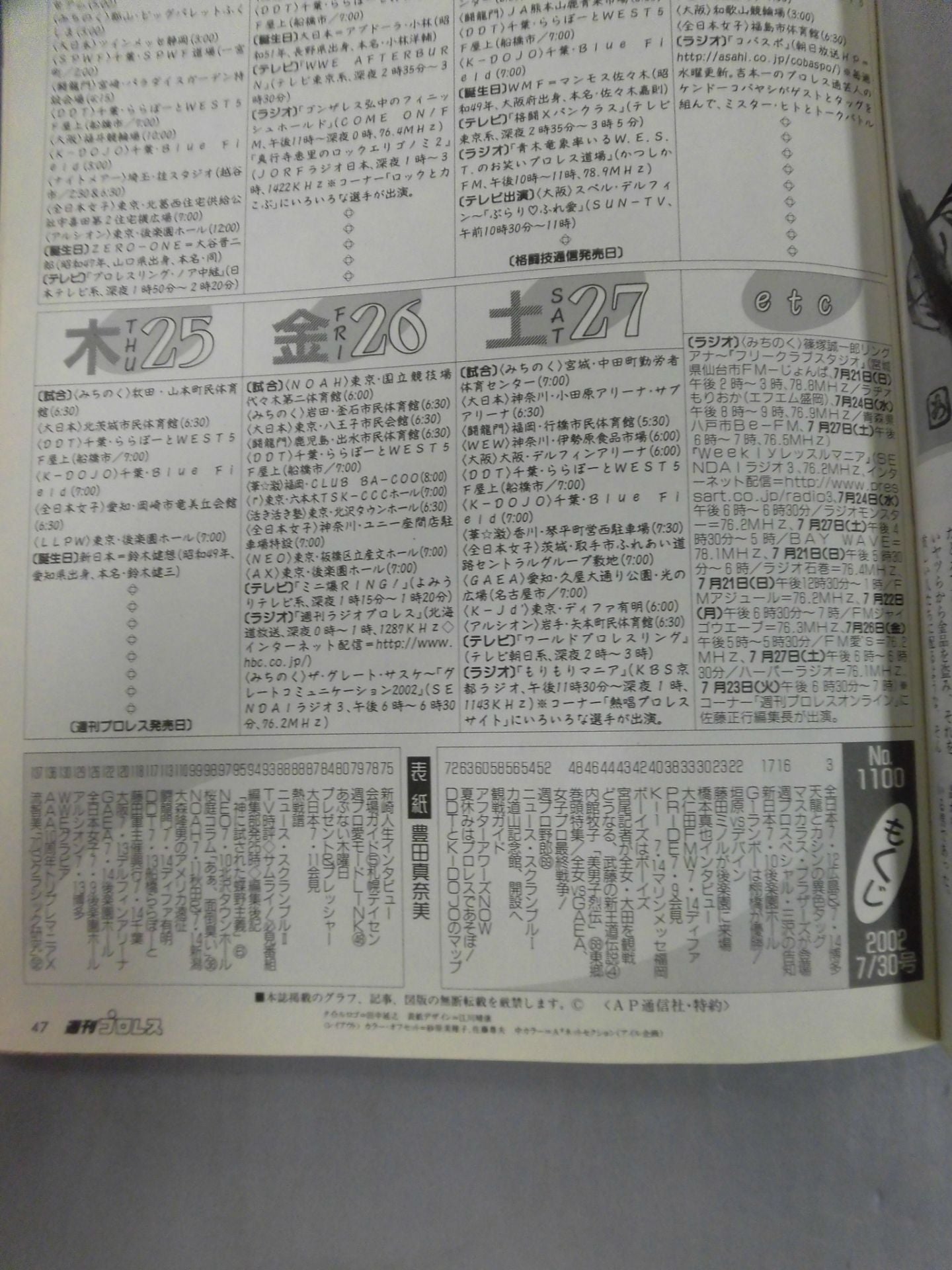 週刊プロレス1100